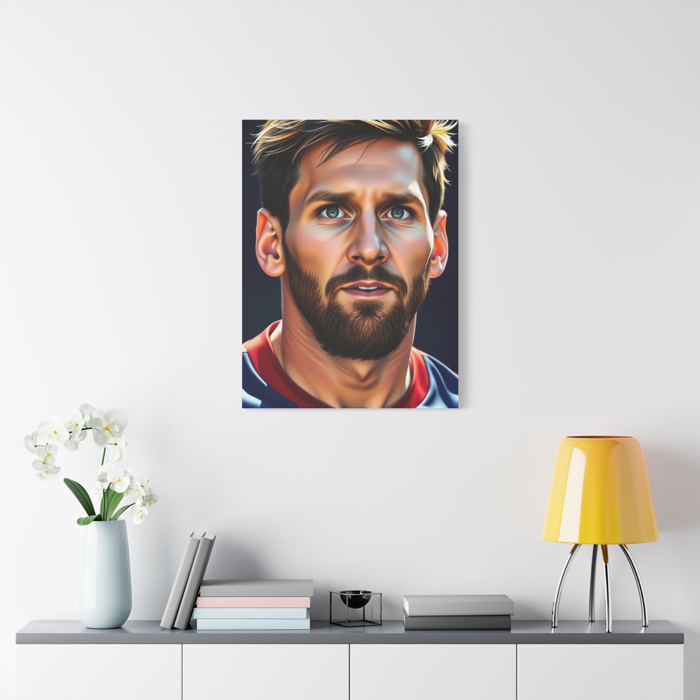 Lionel Messi Illustration Art Premium Canvas 19 Wall Art & Canvas Print