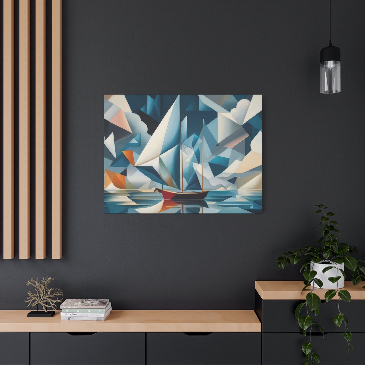 Boat In Water Cubism Wall Art & Canvas Prints