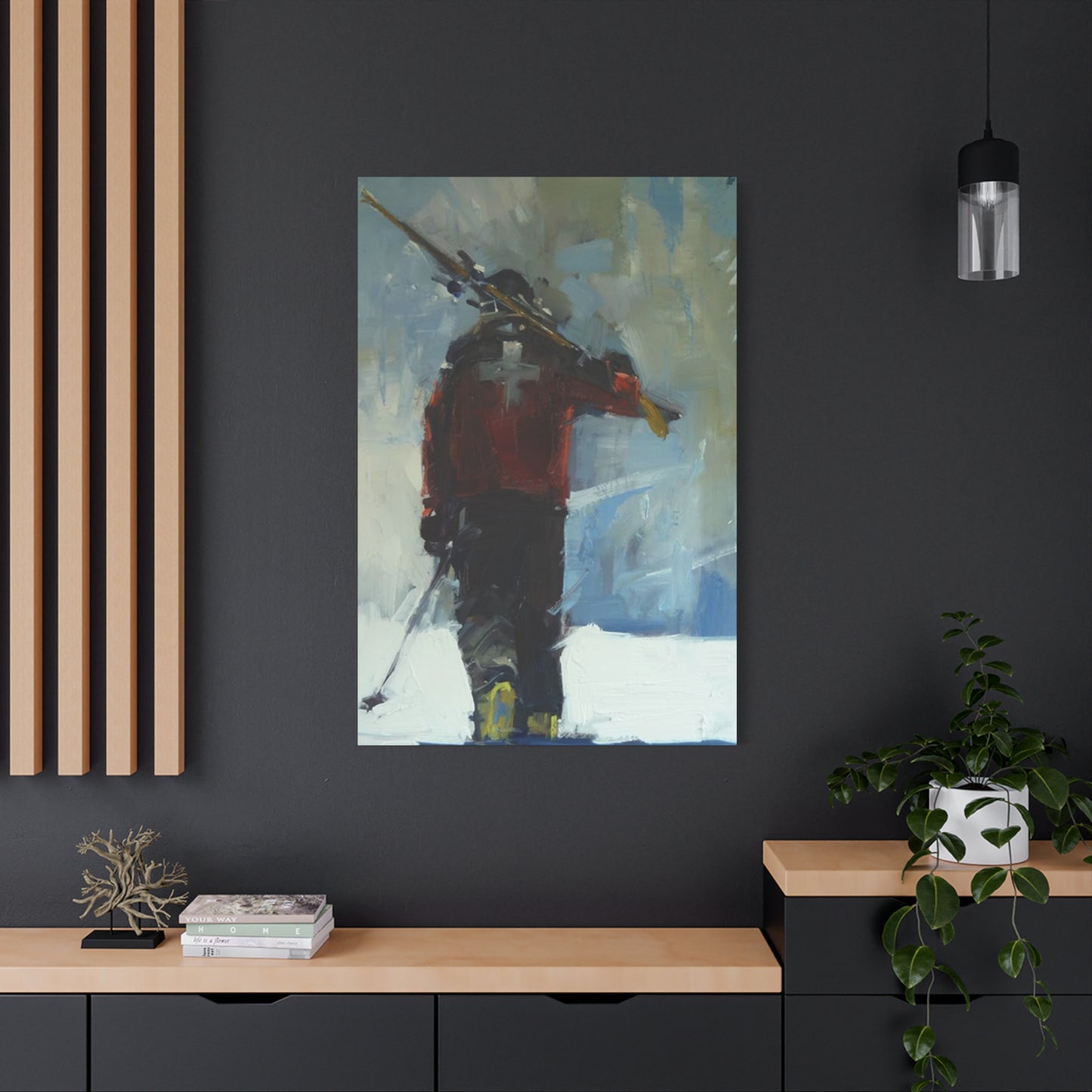Skiing Man With Skies Wall Art & Canvas Prints