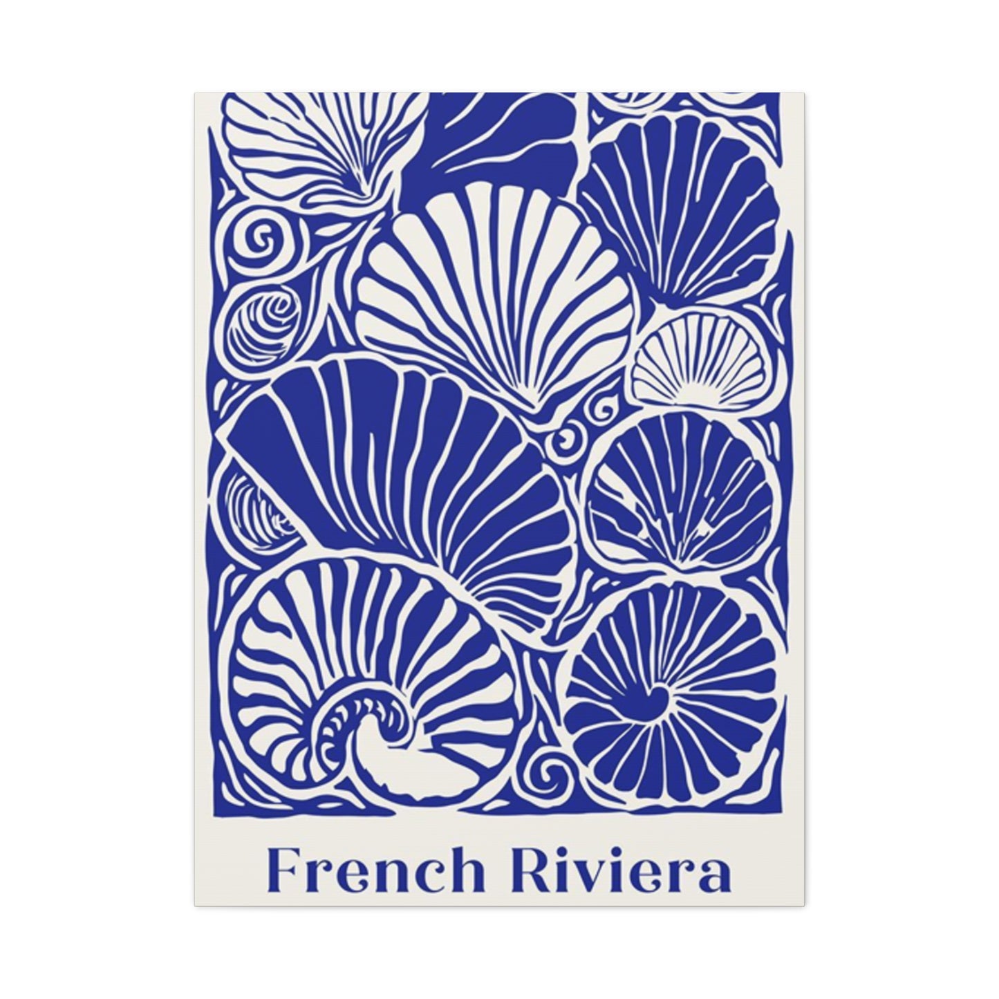 Beautiful Blue Shell Shapes Poster Wall Art & Canvas Prints