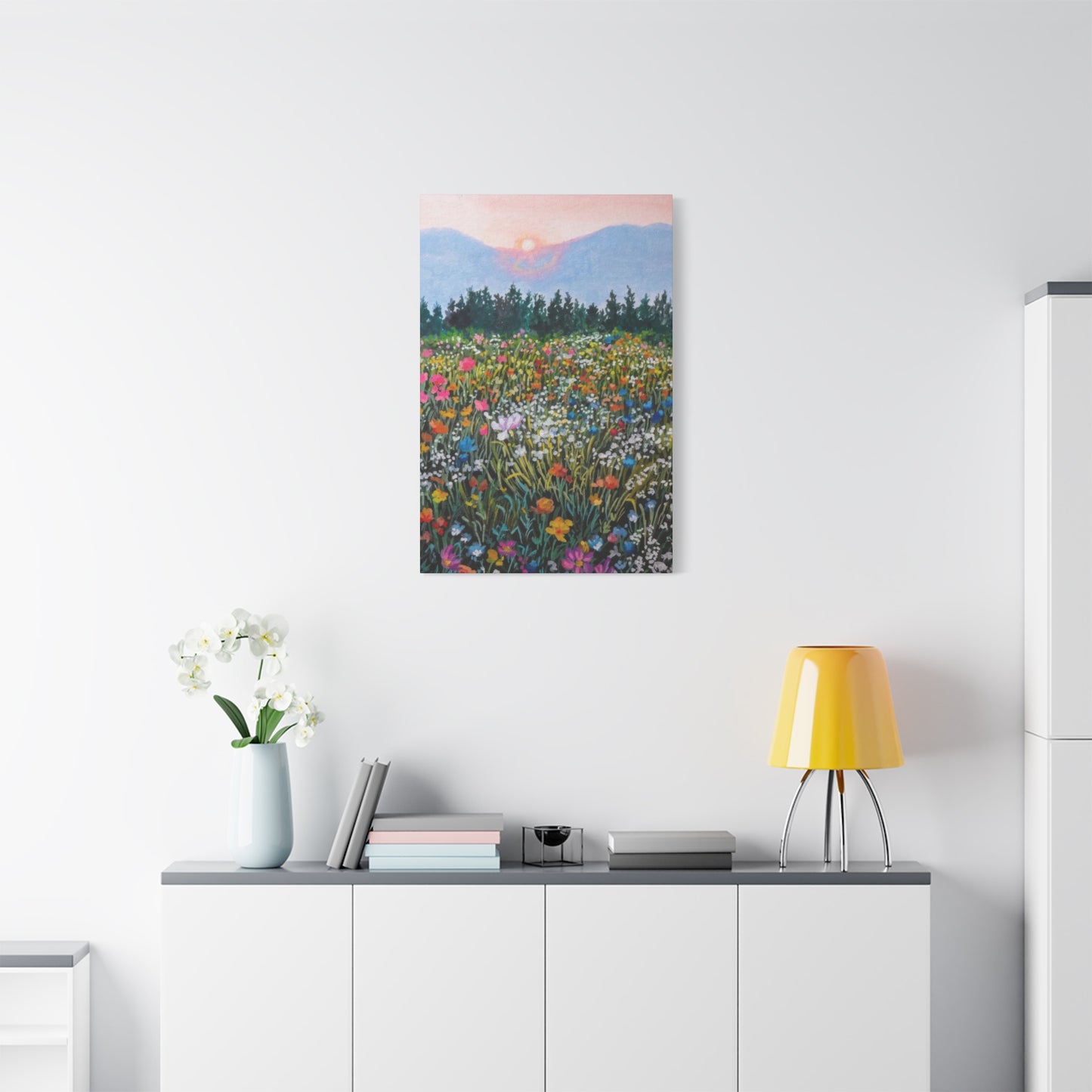 Colorful Flower Fields Colorful Wall Art & Canvas Prints