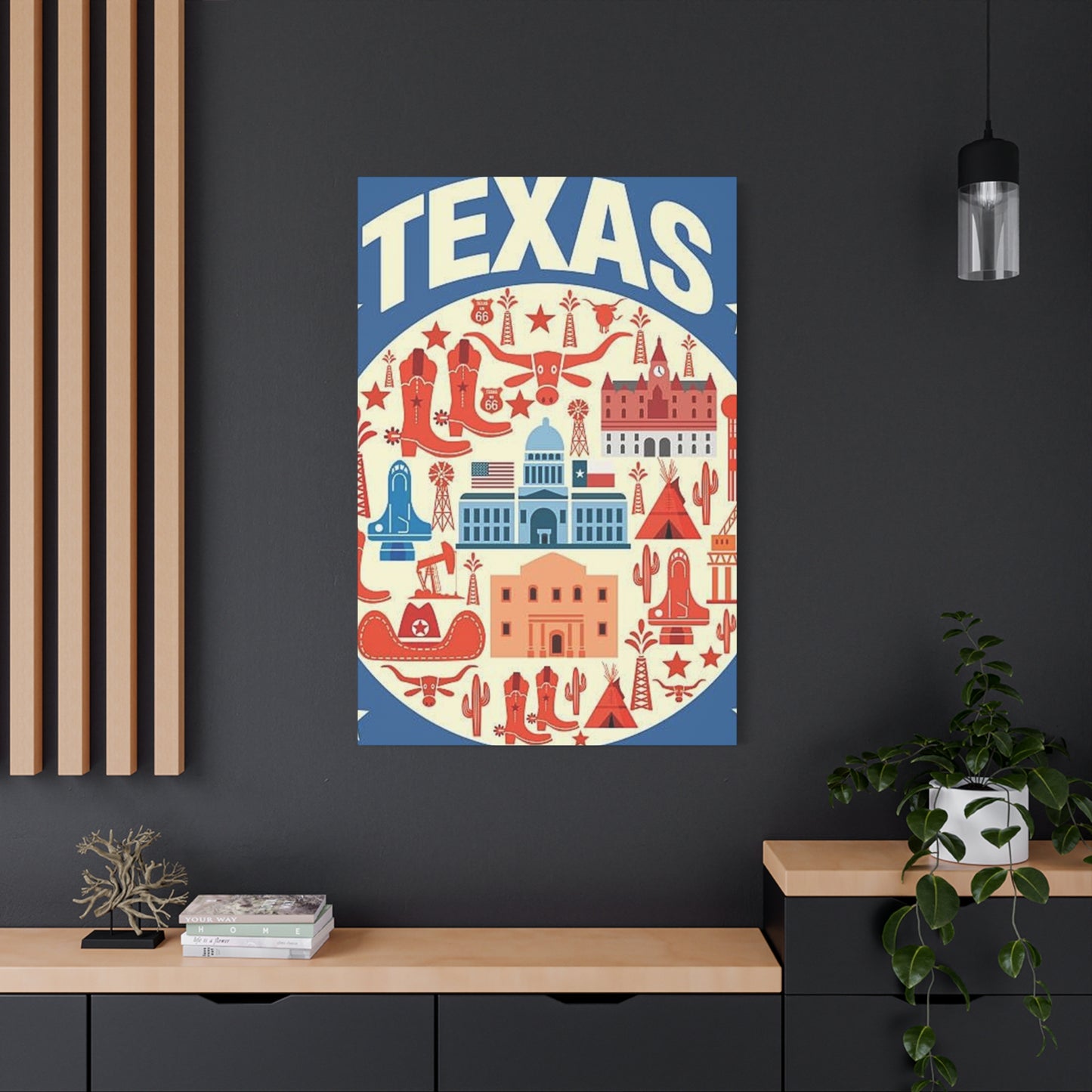 Blue Texas Poster Wall Art & Canvas Prints