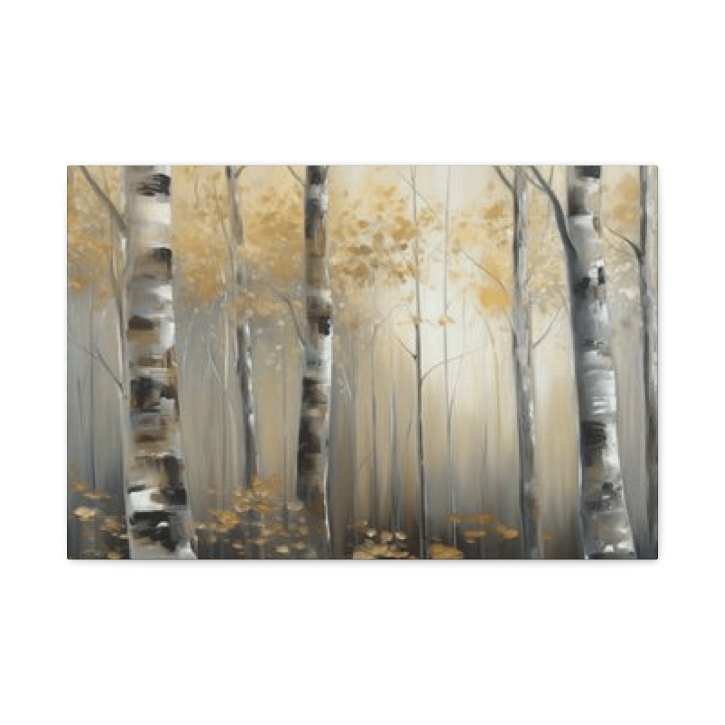 Dusky Birch Trees Painting Wall Art & Canvas Prints