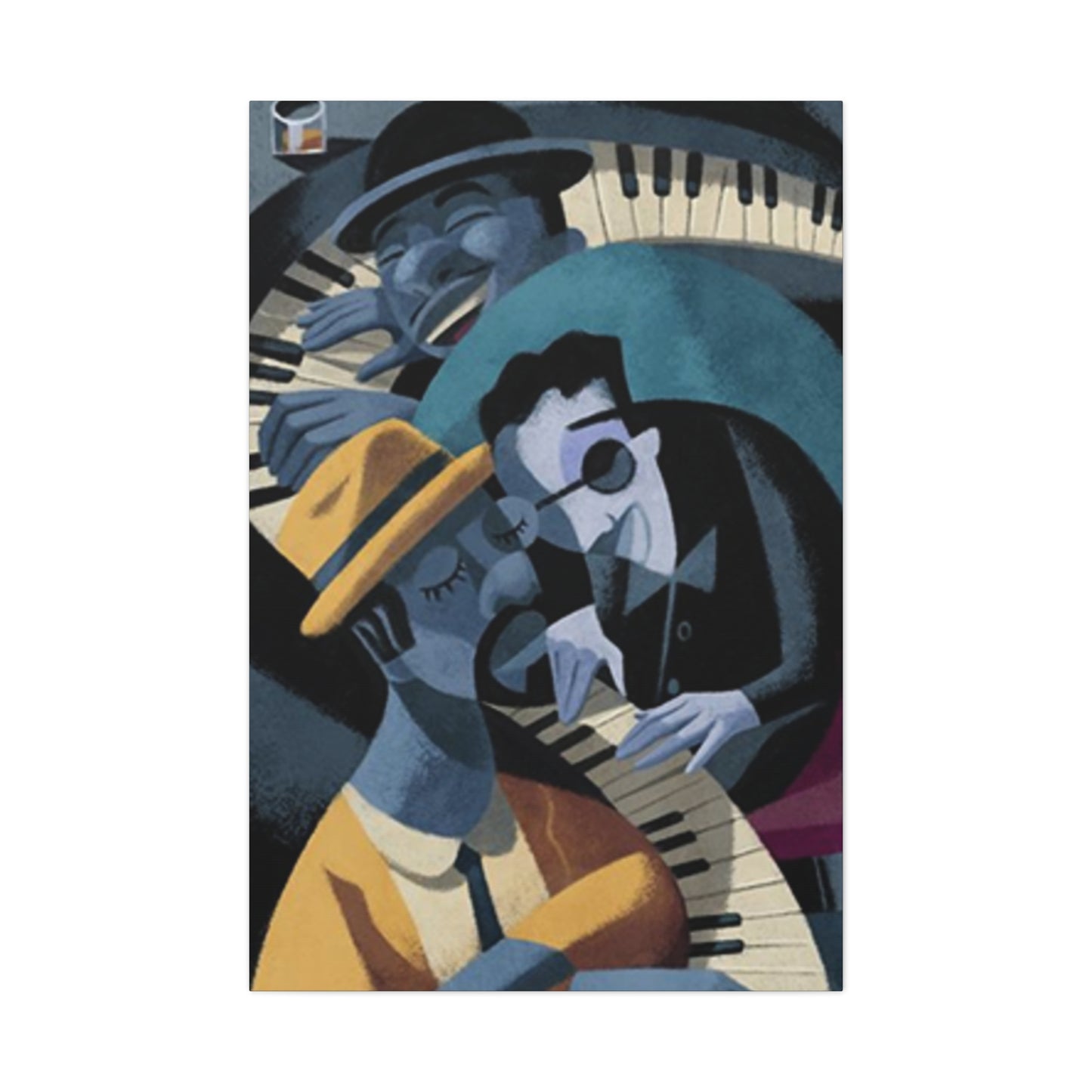 Cartoon Piano Artists Wall Art & Canvas Prints