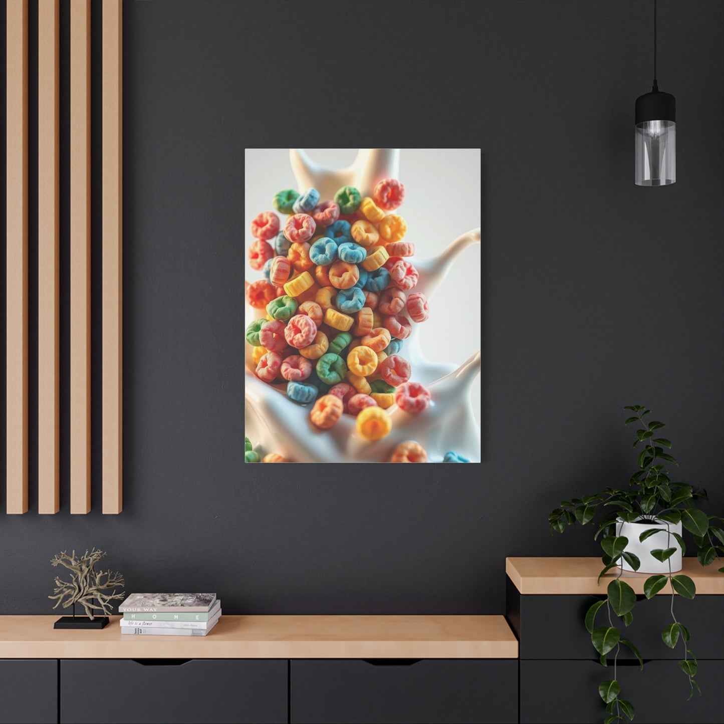 Fruit Loops in Milk Art Premium Canvas 19 Wall Art & Canvas Print