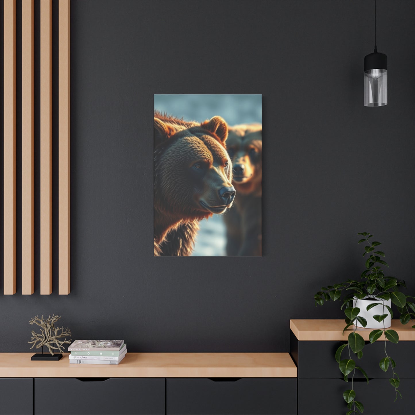 Grandiose Bear Silhouette Art Wall Art & Canvas Print