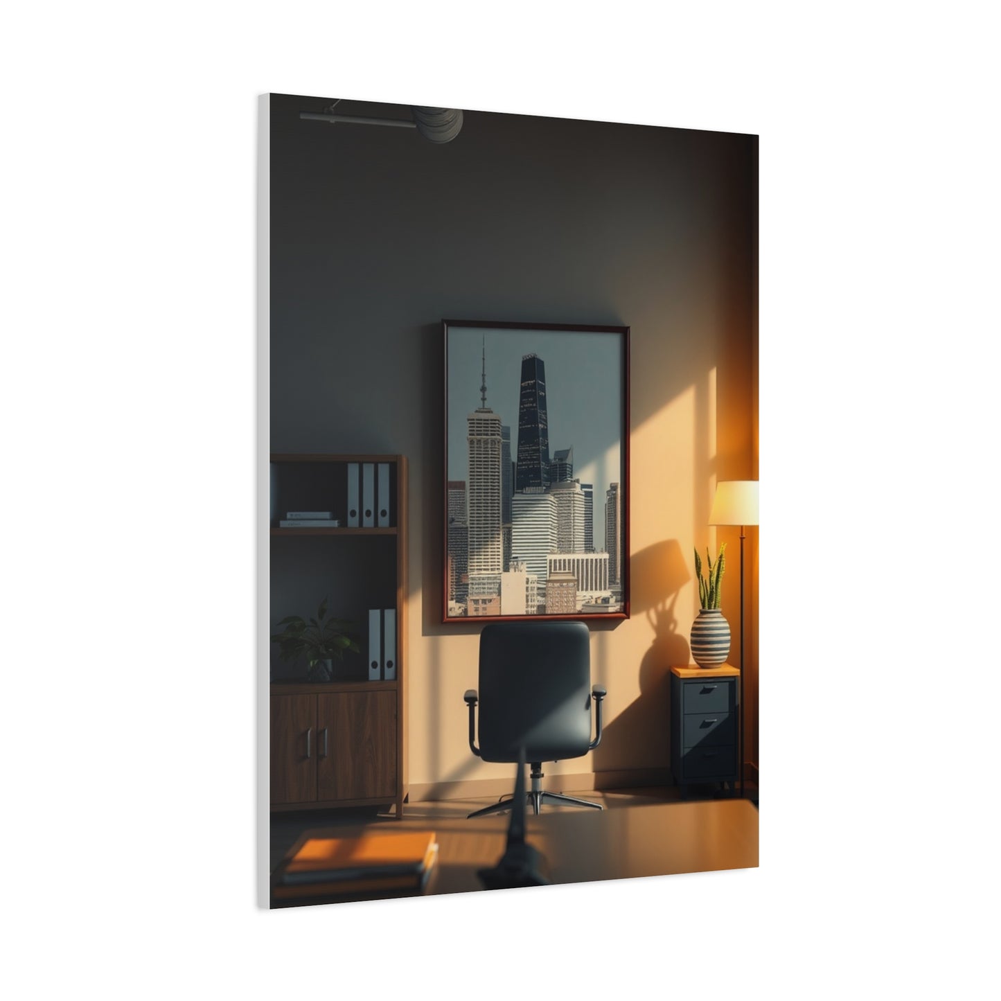 Serene Workspace Showcase Wall Art & Canvas Print