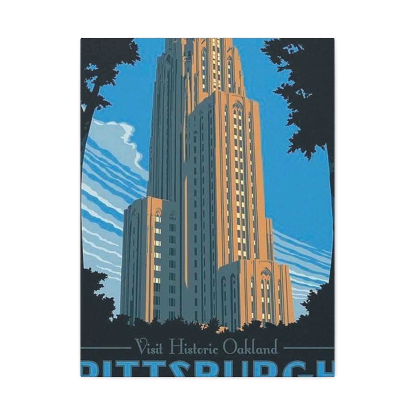 Historic Oakland Pittsburgh Poster Wall Art & Canvas Prints