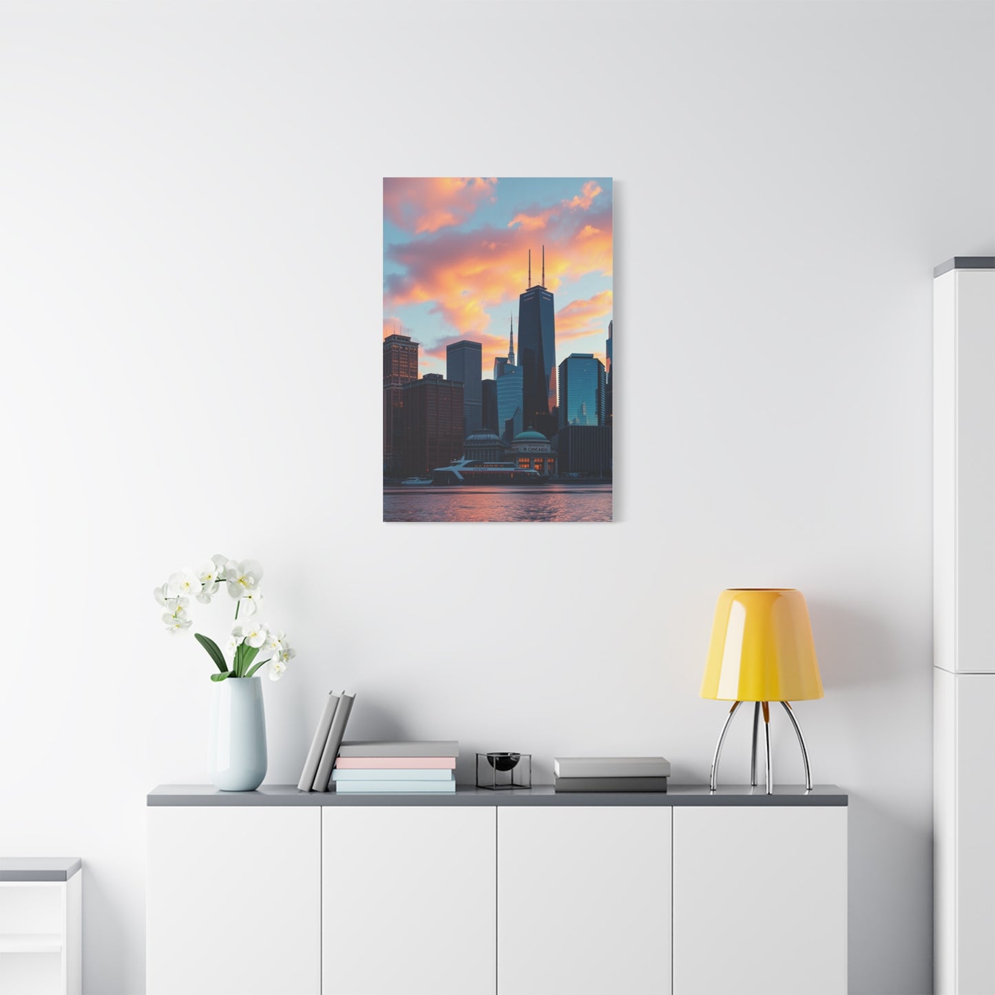 Chicago Skylines Art Canvas Art 3 Wall Art & Canvas Print