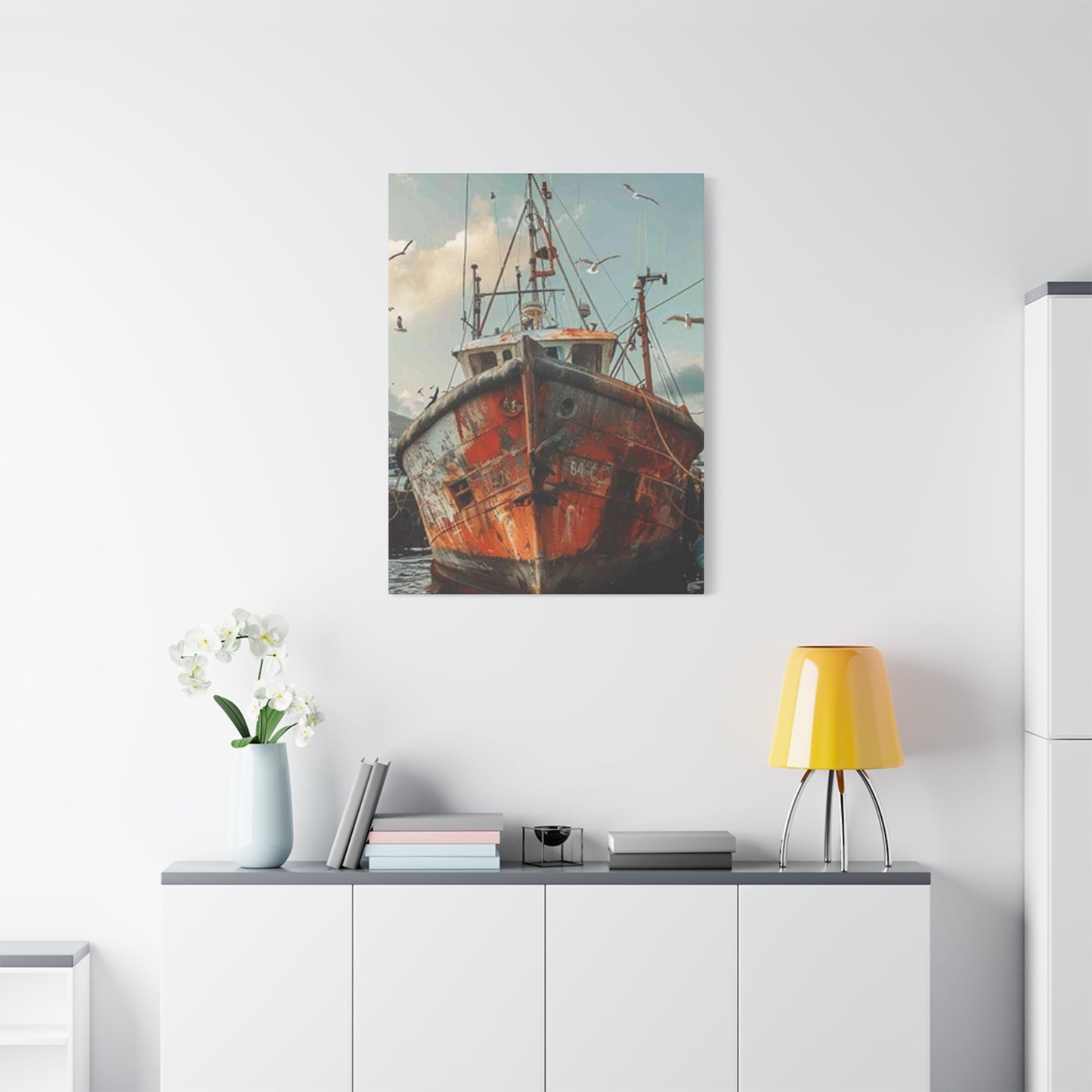 Abandoned Ship At Shore Wall Art & Canvas Prints