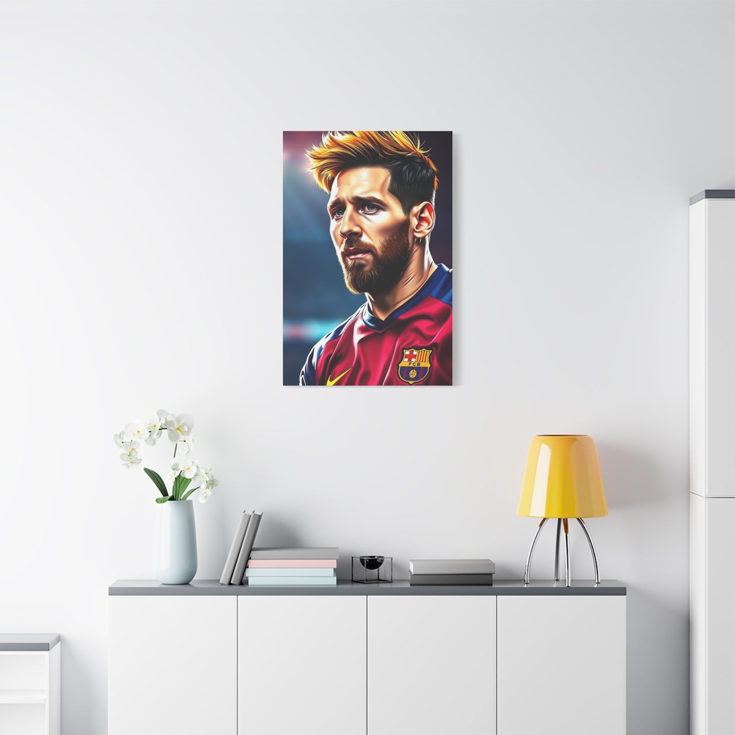 Lionel Messi Illustration Art Premium Canvas 18 Wall Art & Canvas Print