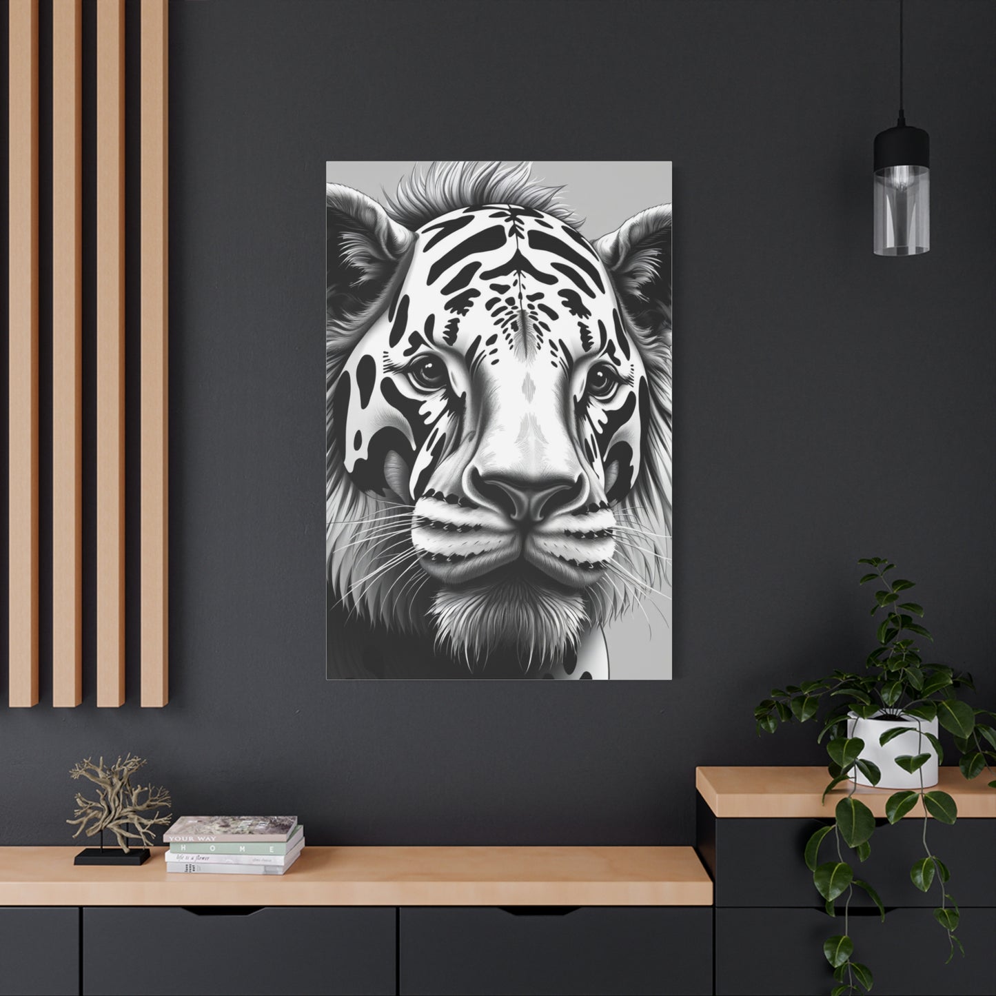Black and White Illustrations Art Supreme Canvas Wall Art & Canvas Print