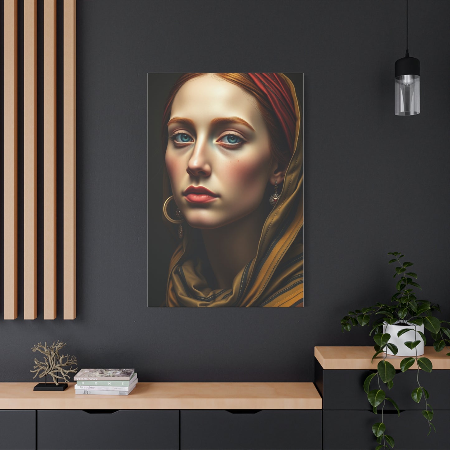 Graceful Contour Canvas Display