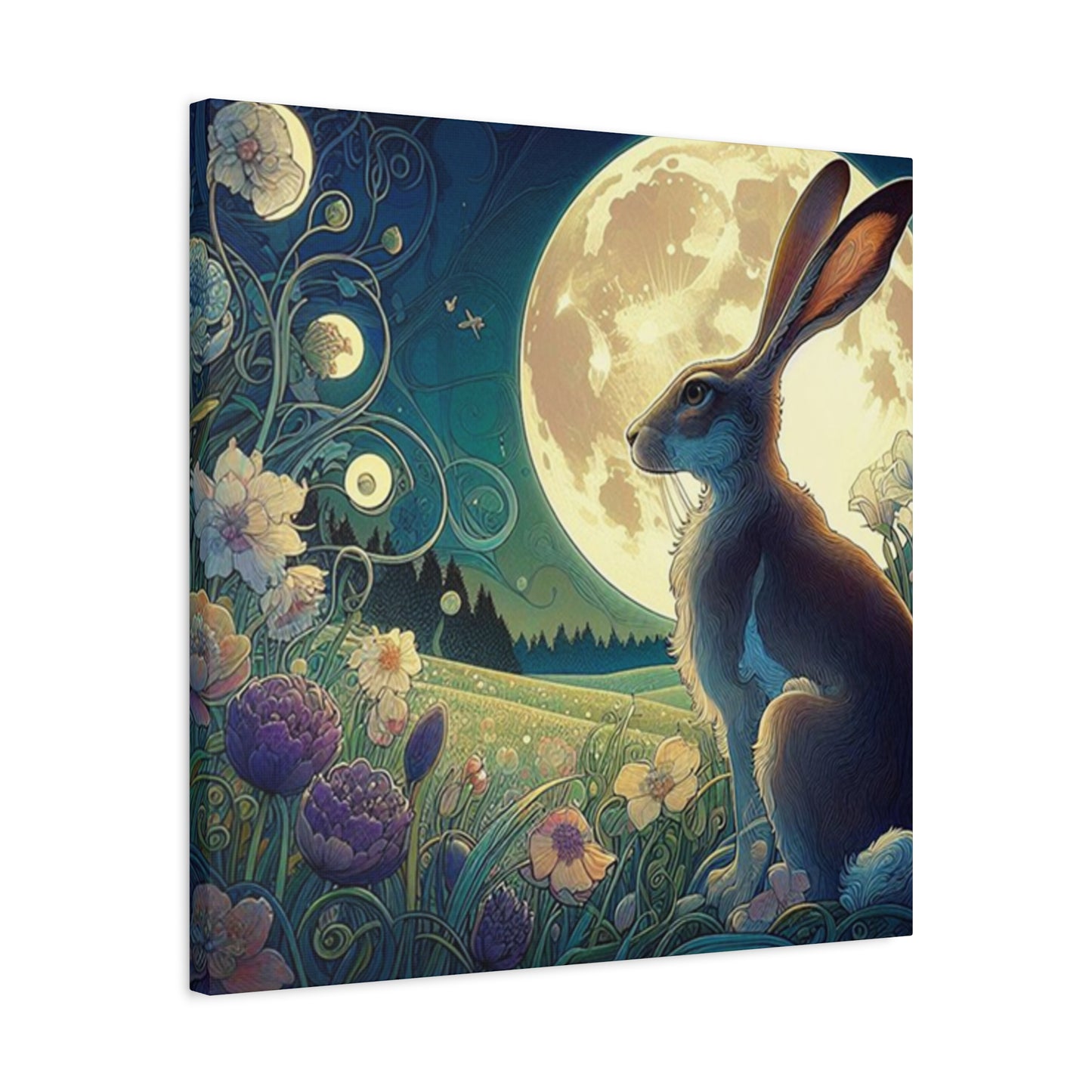 Full Moon And The Rabbit Wall Art & Canvas Prints