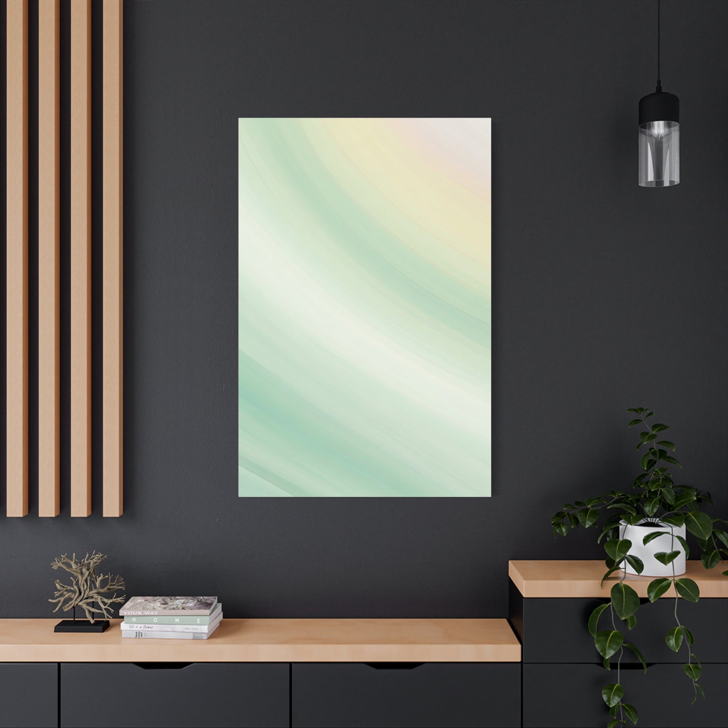 Soft Sage Gradient Flow Wall Art & Canvas Prints