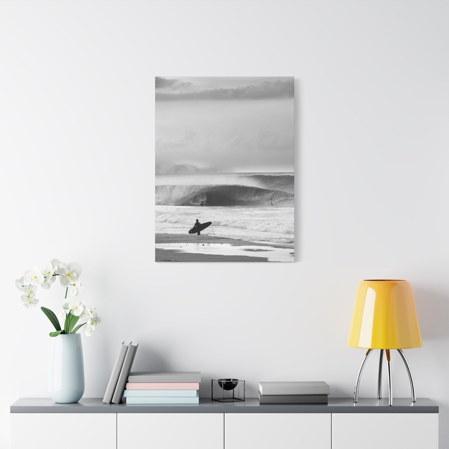 Black & White Surfing Photo Wall Art & Canvas Prints