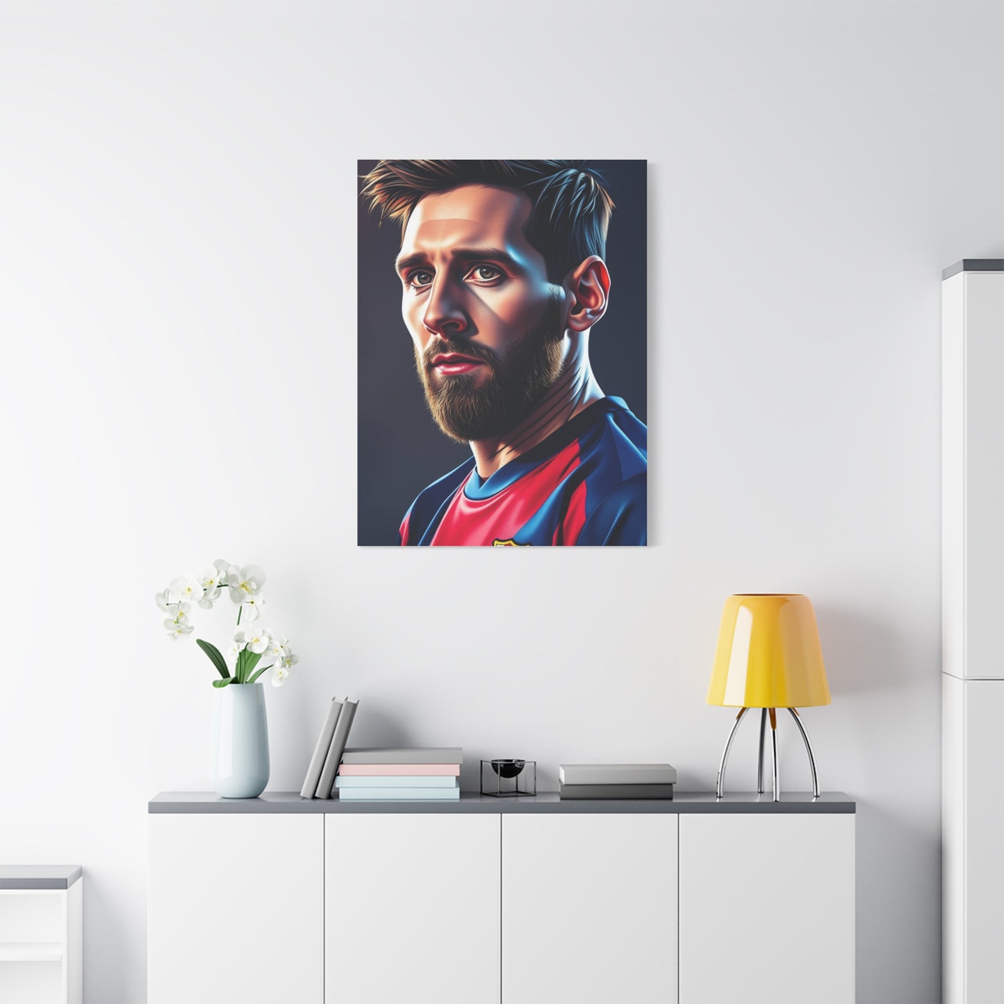 Lionel Messi Illustration Art Premium Canvas 17 Wall Art & Canvas Print