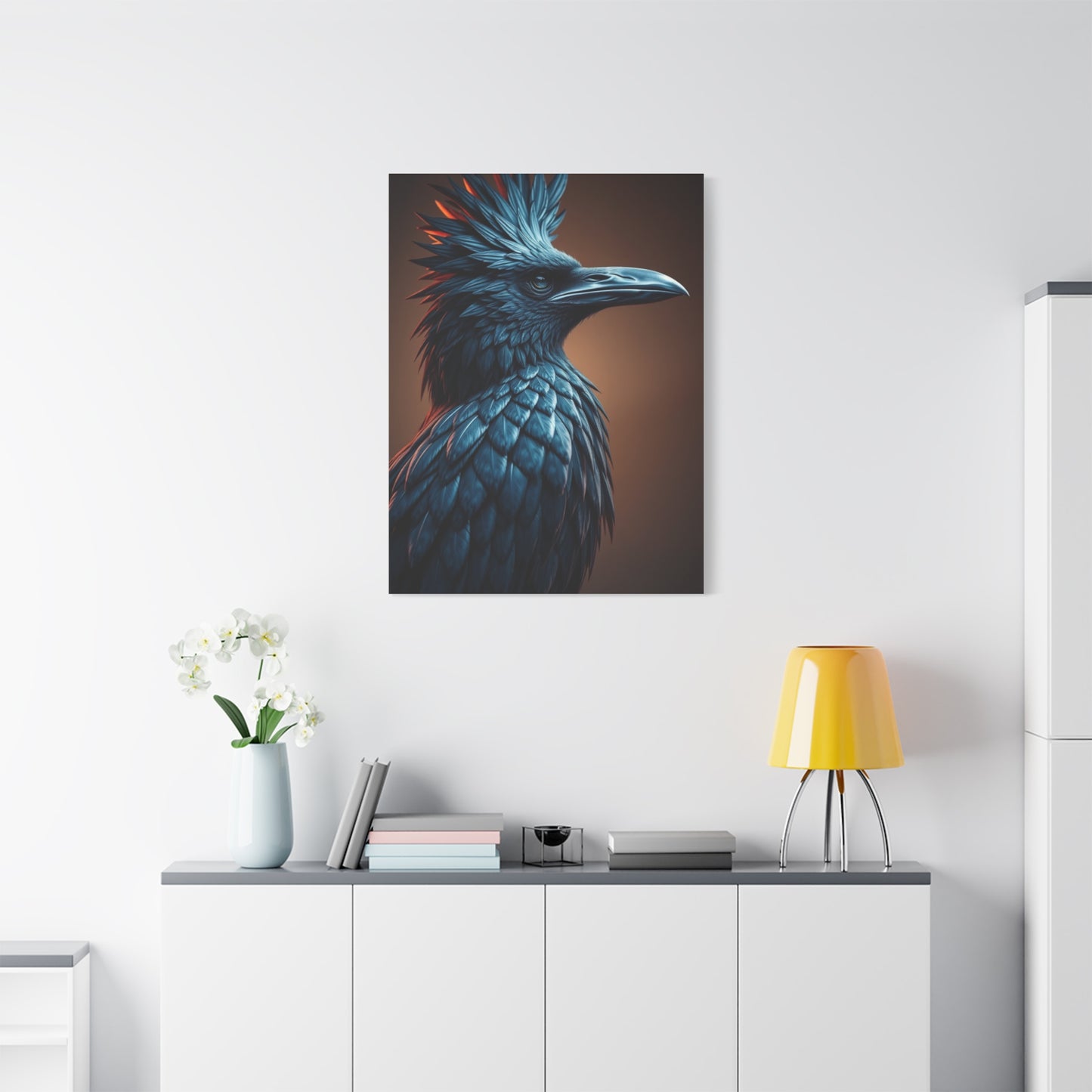 Midnight Plumage Tableau wall art & canvas print