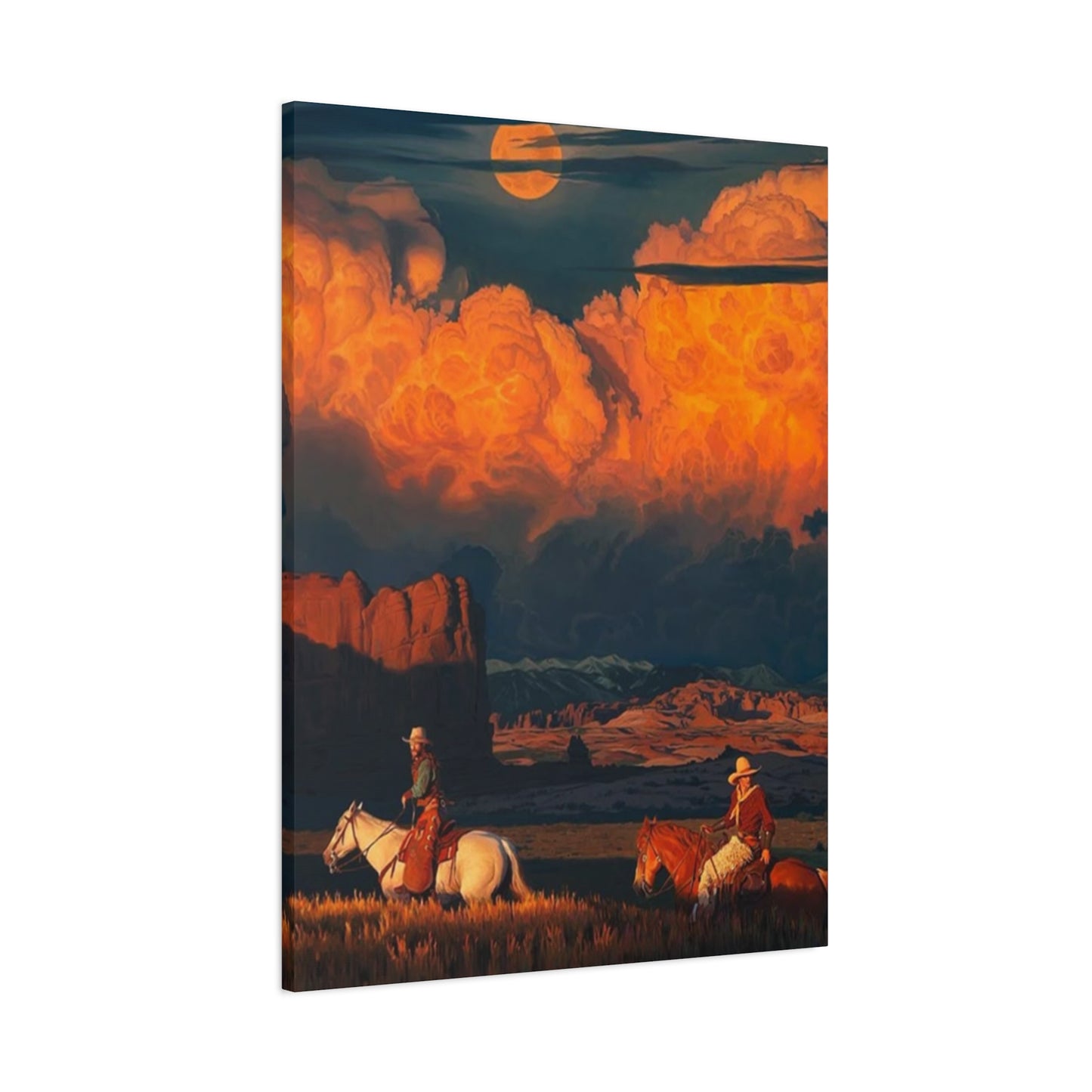 Cowboys In Grassland Wall Art & Canvas Prints