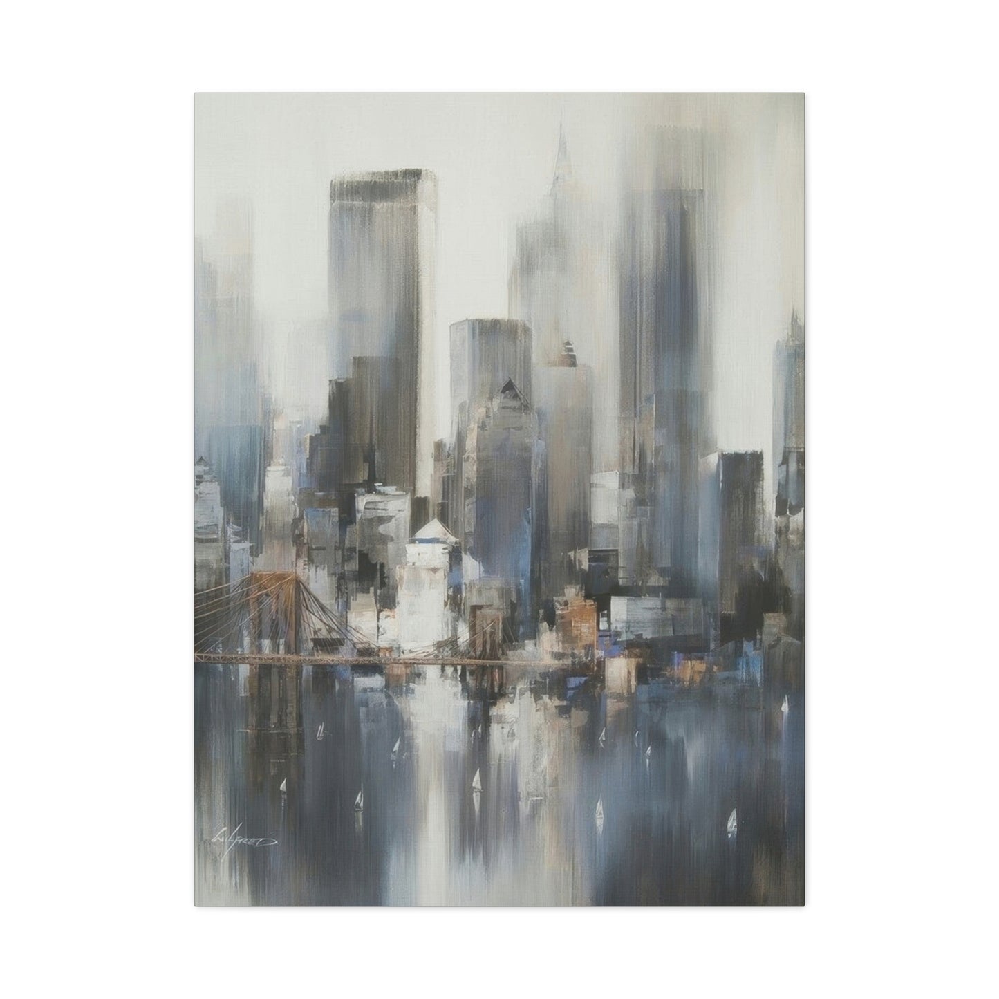 City Grey Wall Art & Canvas Prints