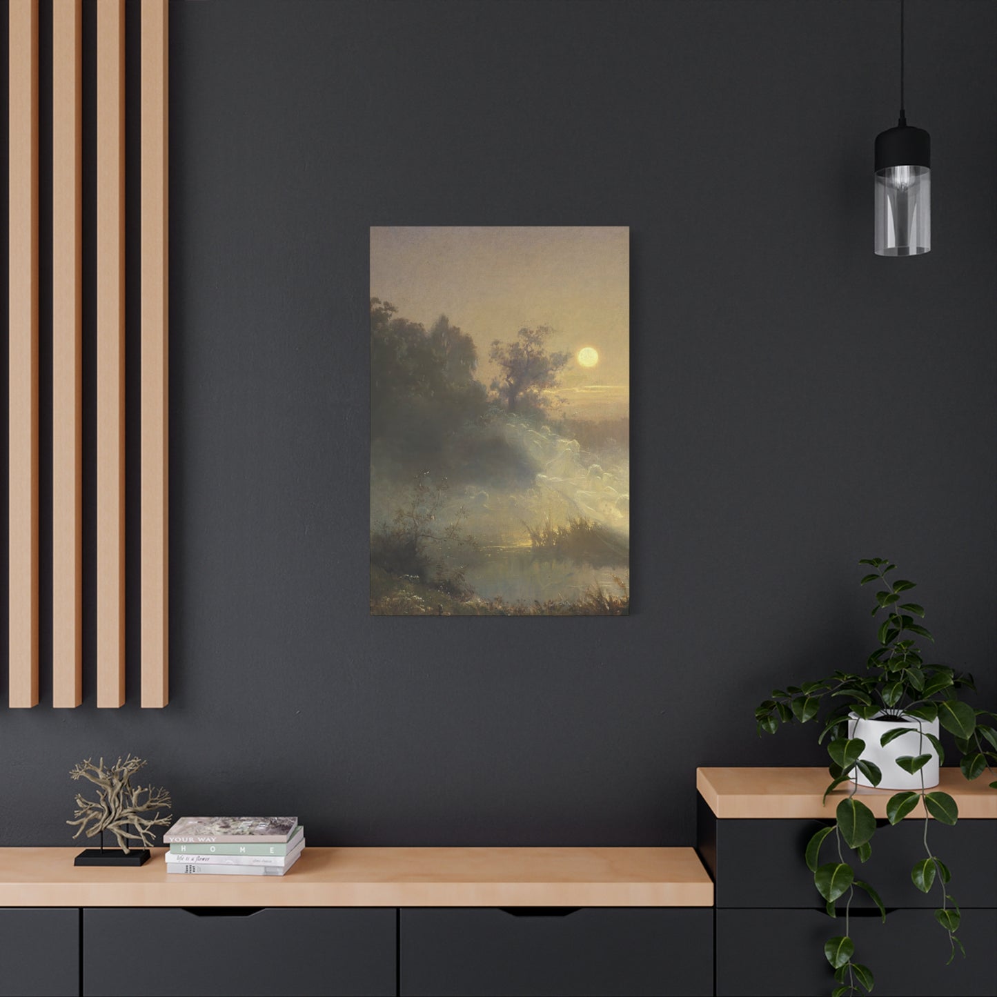 Dark Foggy Moonlit Wall Art & Canvas Prints