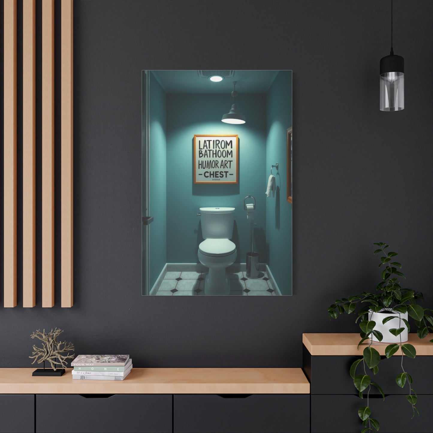 Bathroom Humor Art Supreme Canvas Wall Art & Canvas Print
