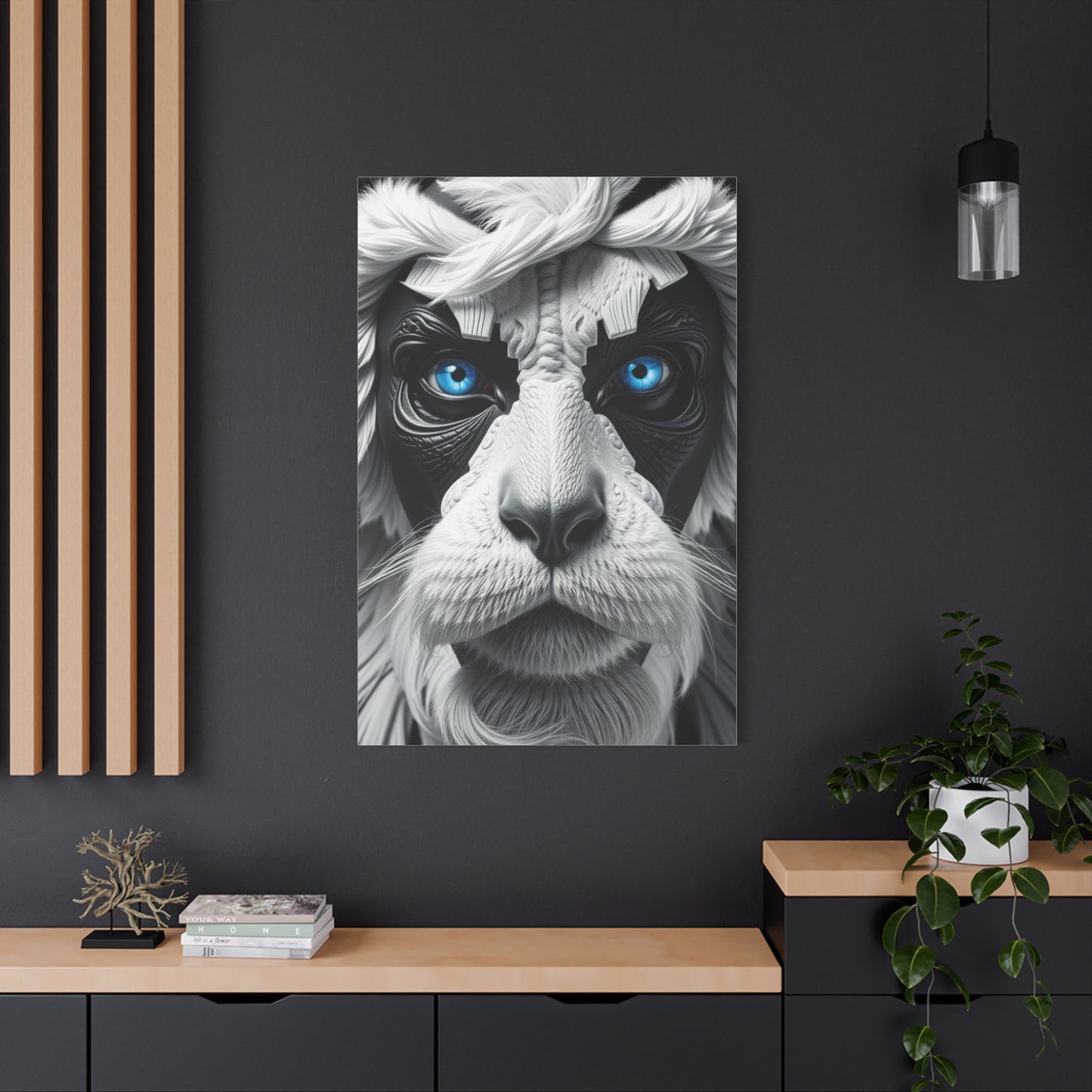 Black, White & Blue Art Refined Canvas Wall Art & Canvas Print
