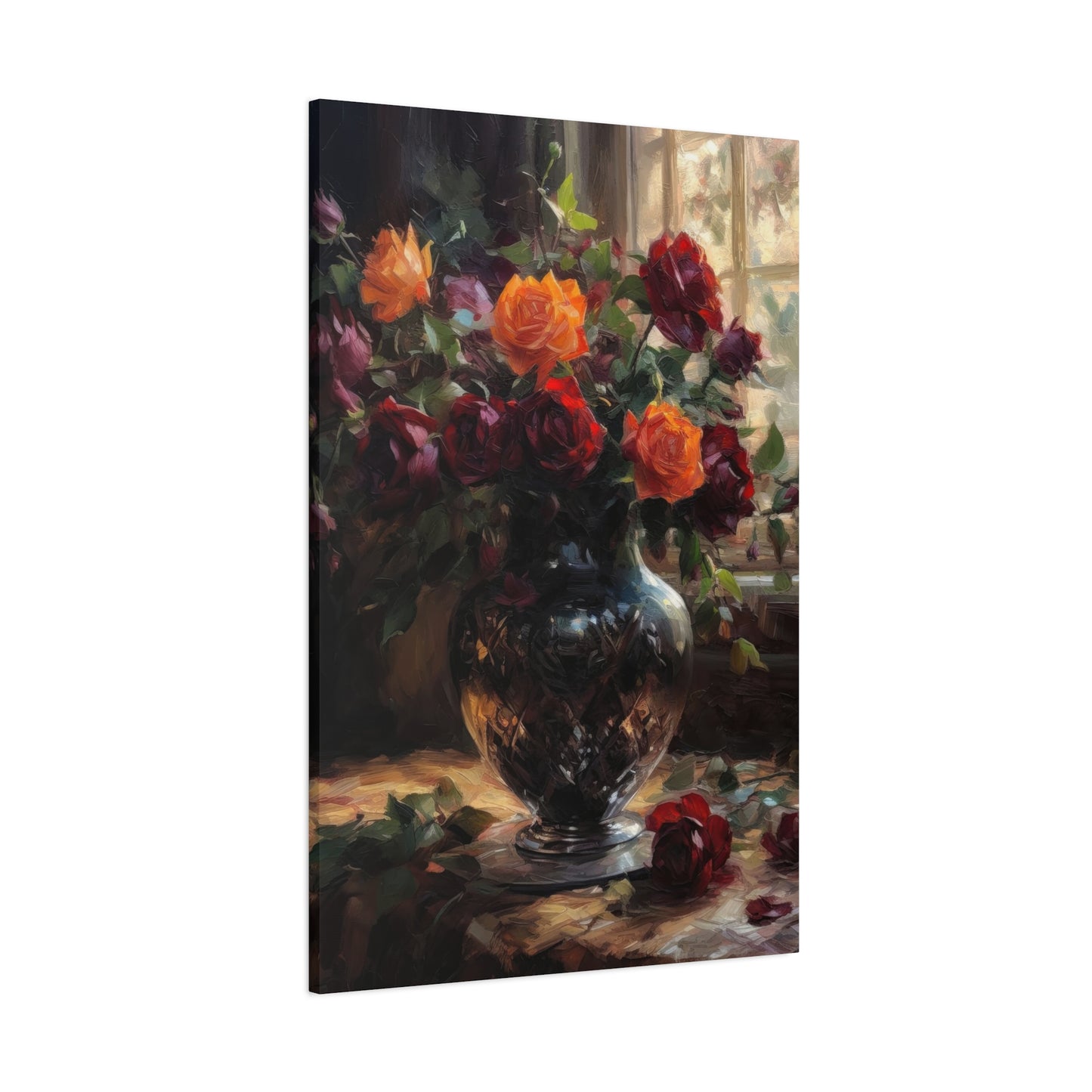 Vase Light Through Window Dark Academia Wall Art & Canvas Prints