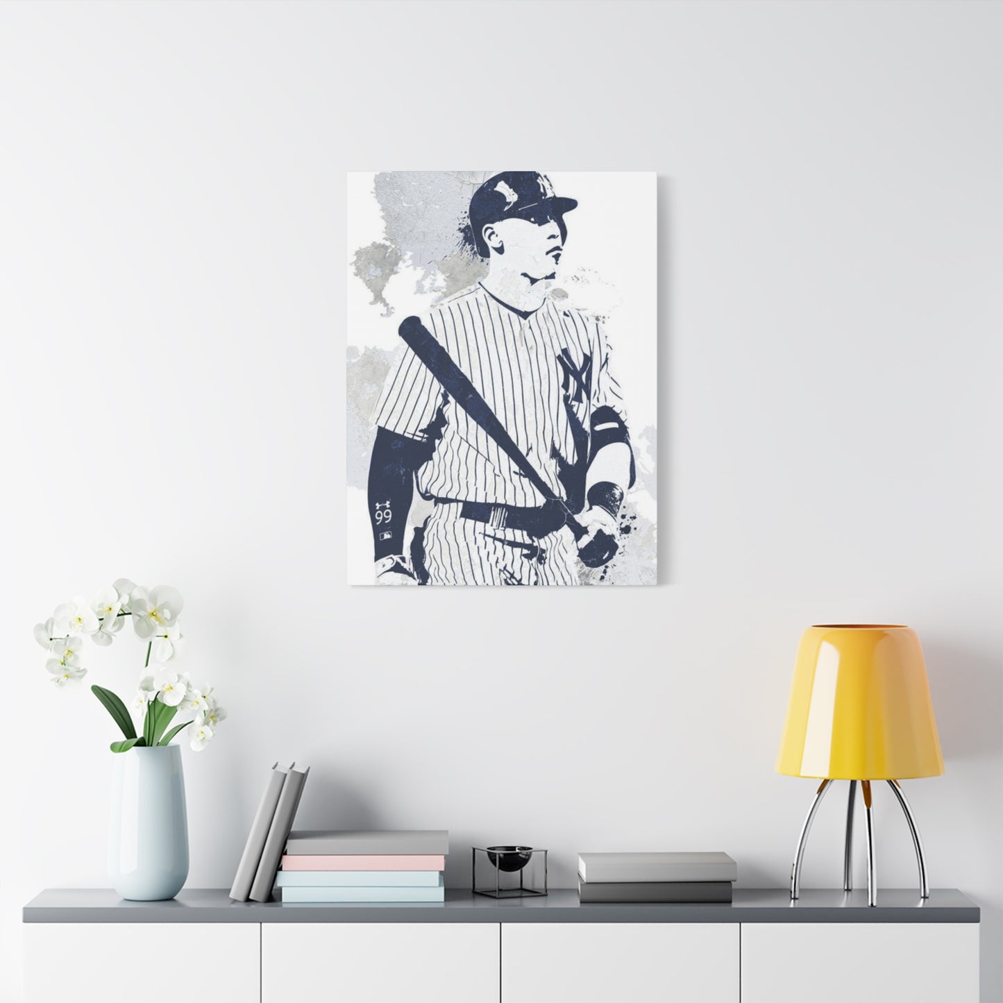 Blue Baseball Drawing Wall Art & Canvas Prints