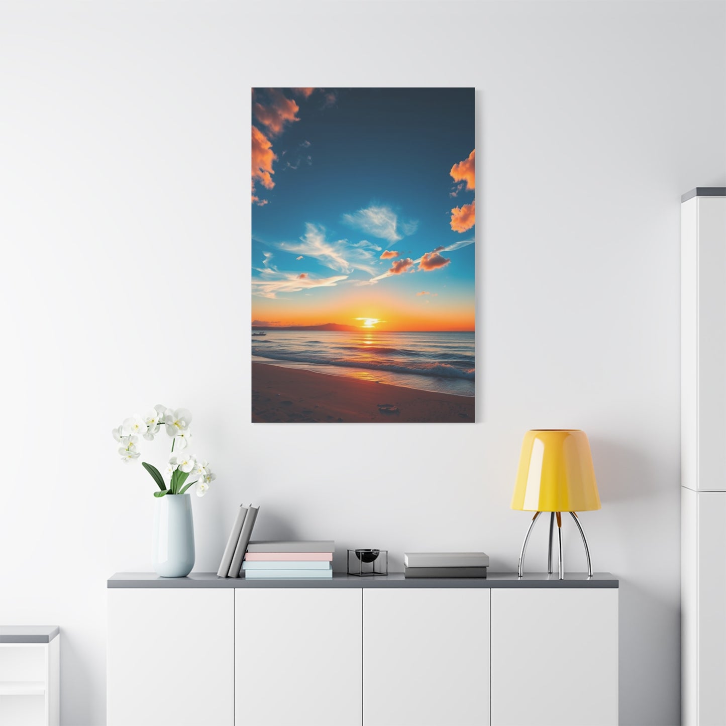Masterpiece Beach Sunrise and Sunset Art Vision Wall Art & Canvas Print