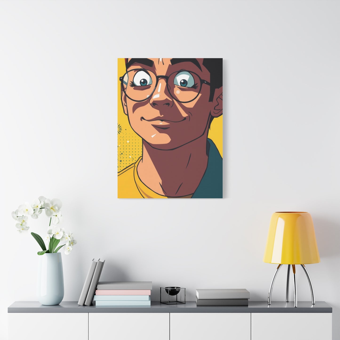 Lustrous Cartoon Vision Wall Art & Canvas Print