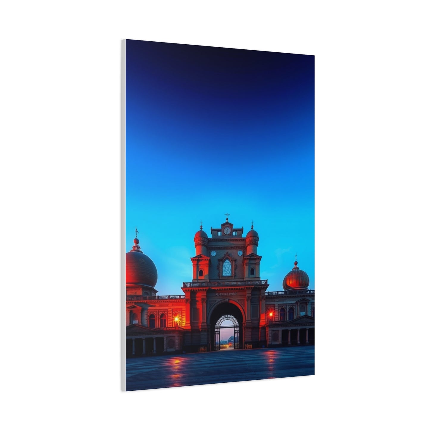 Regal Blue and Clay Fusion Wall Art & Canvas Print