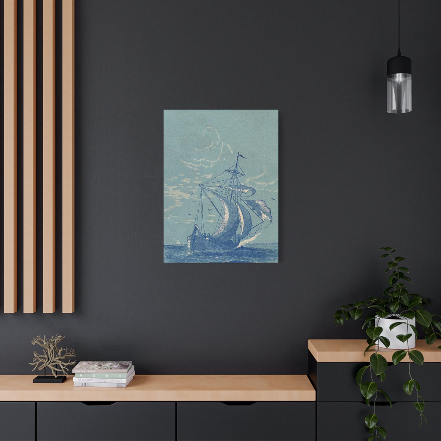 Ship Sailing In Sea Wall Art & Canvas Prints