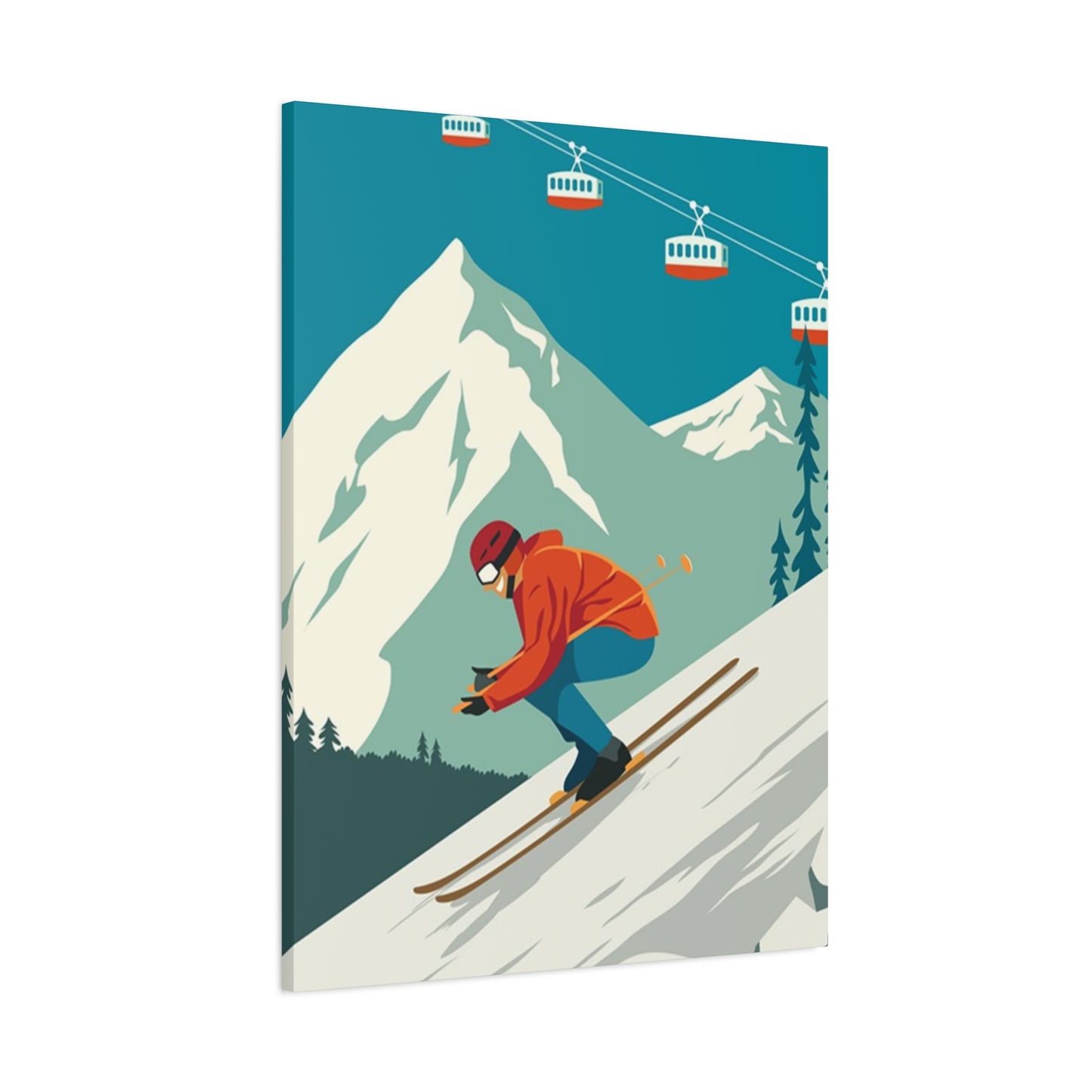 Skiing Poster Wall Art & Canvas Prints