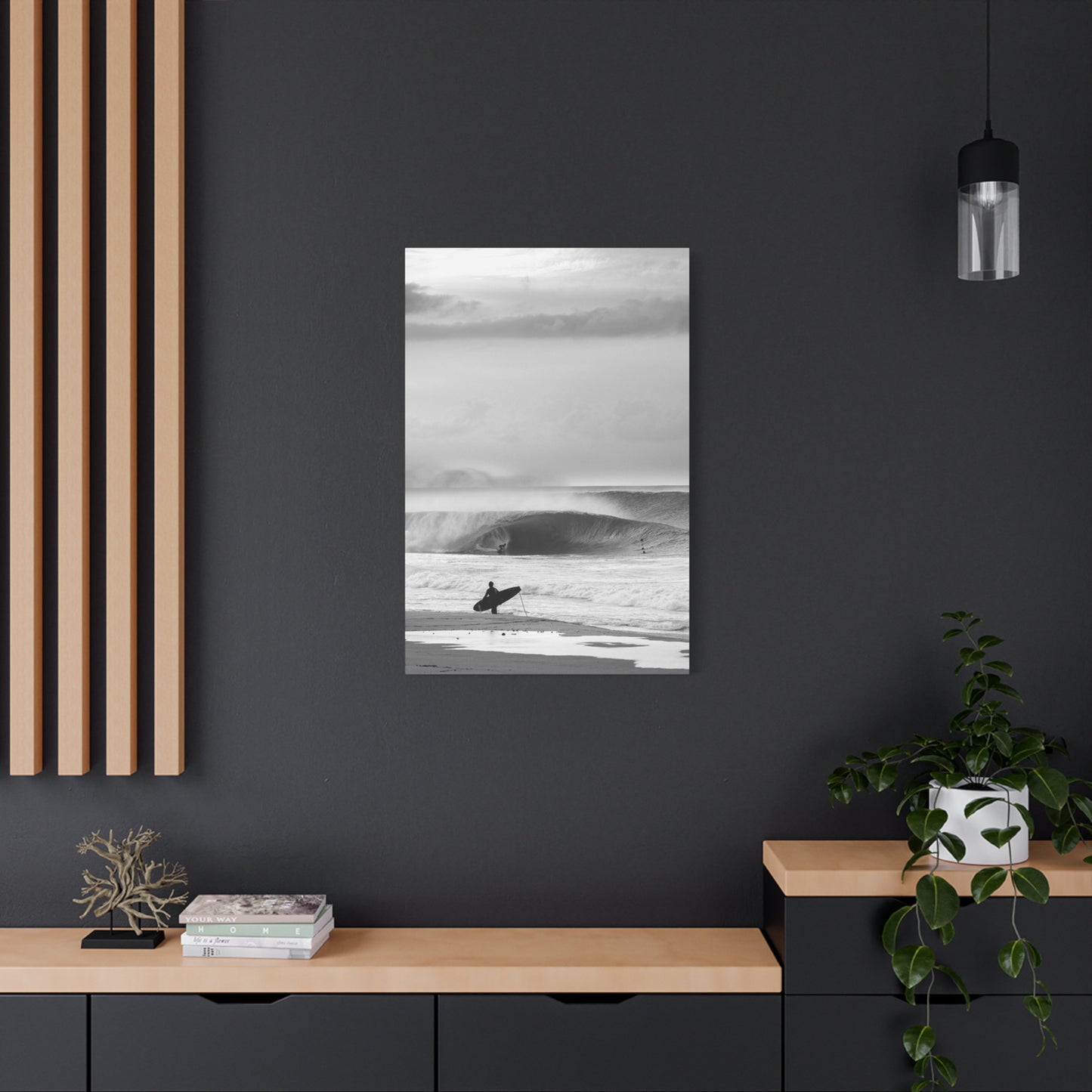Black & White Surfing Photo Wall Art & Canvas Prints