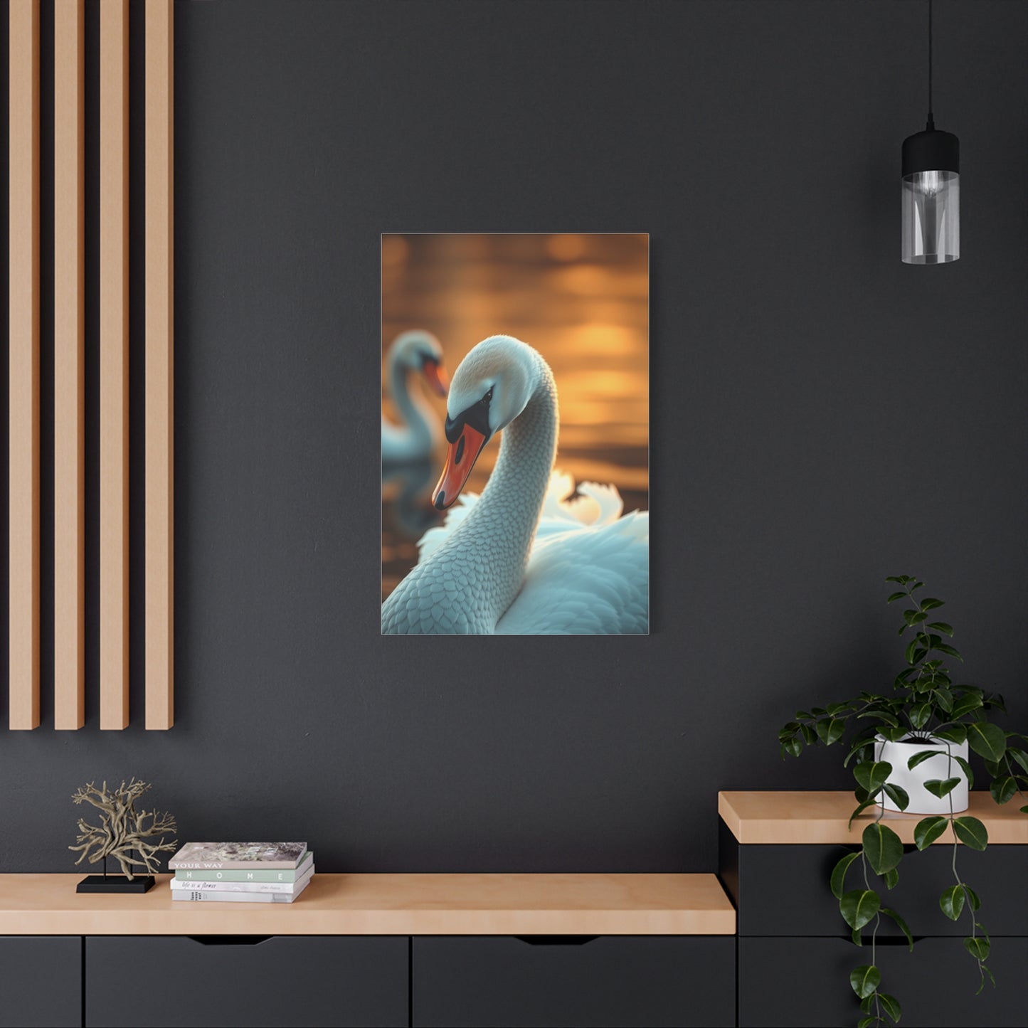 Swan Art Canvas Art 2 Wall Art & Canvas Print