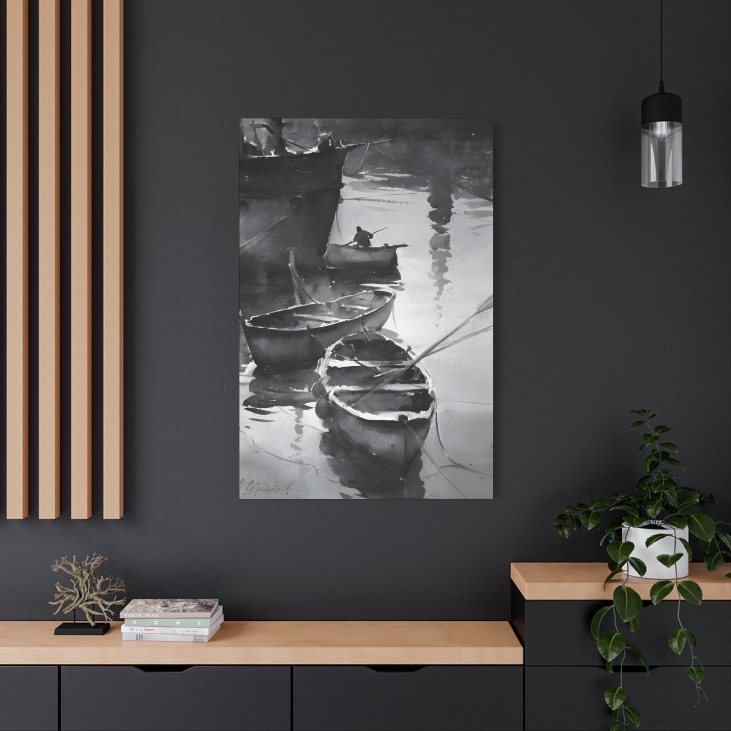 Boat Oil Painting Wall Art & Canvas Prints