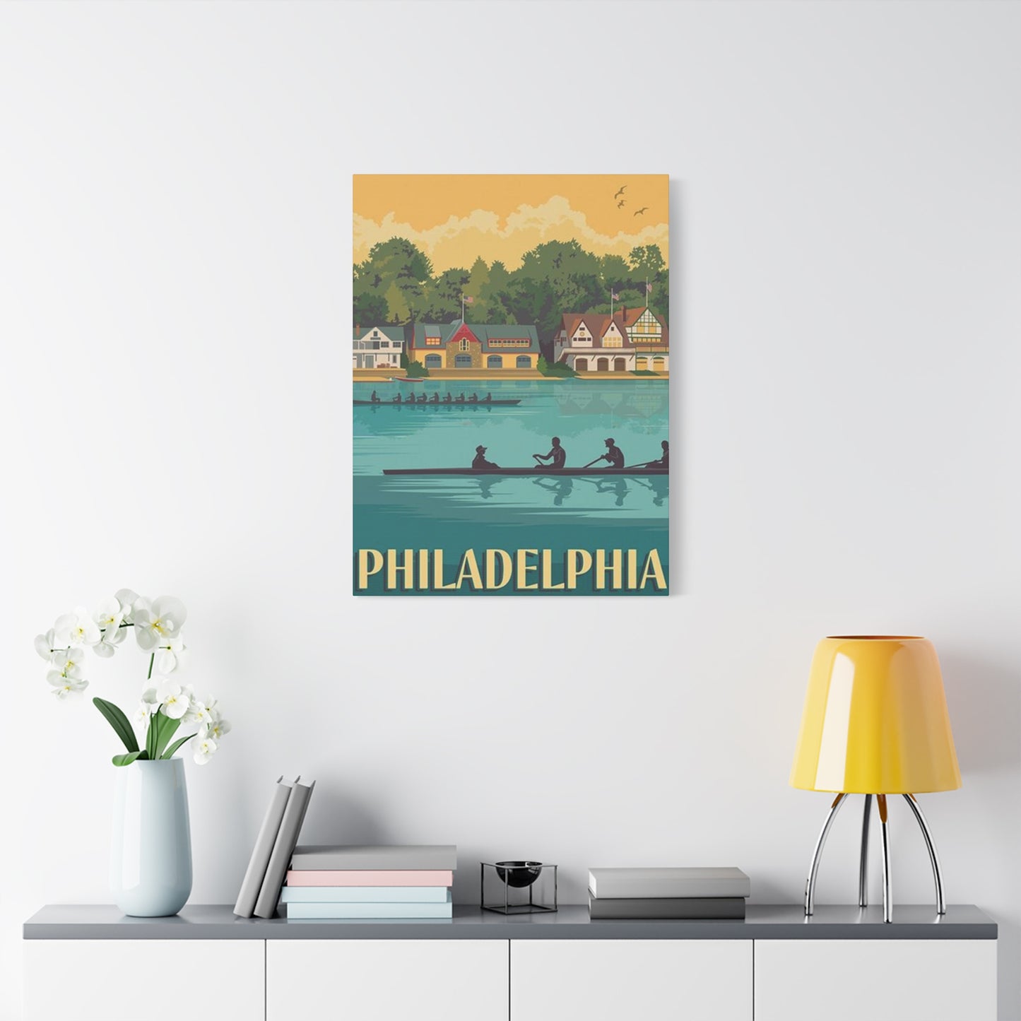 River Kayaking In Philadelphia Wall Art & Canvas Prints