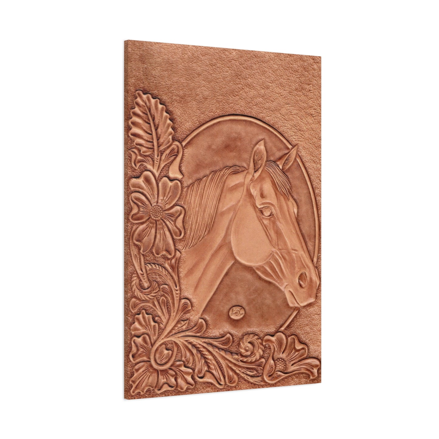 Horse Pattern On Leather Wall Art & Canvas Prints