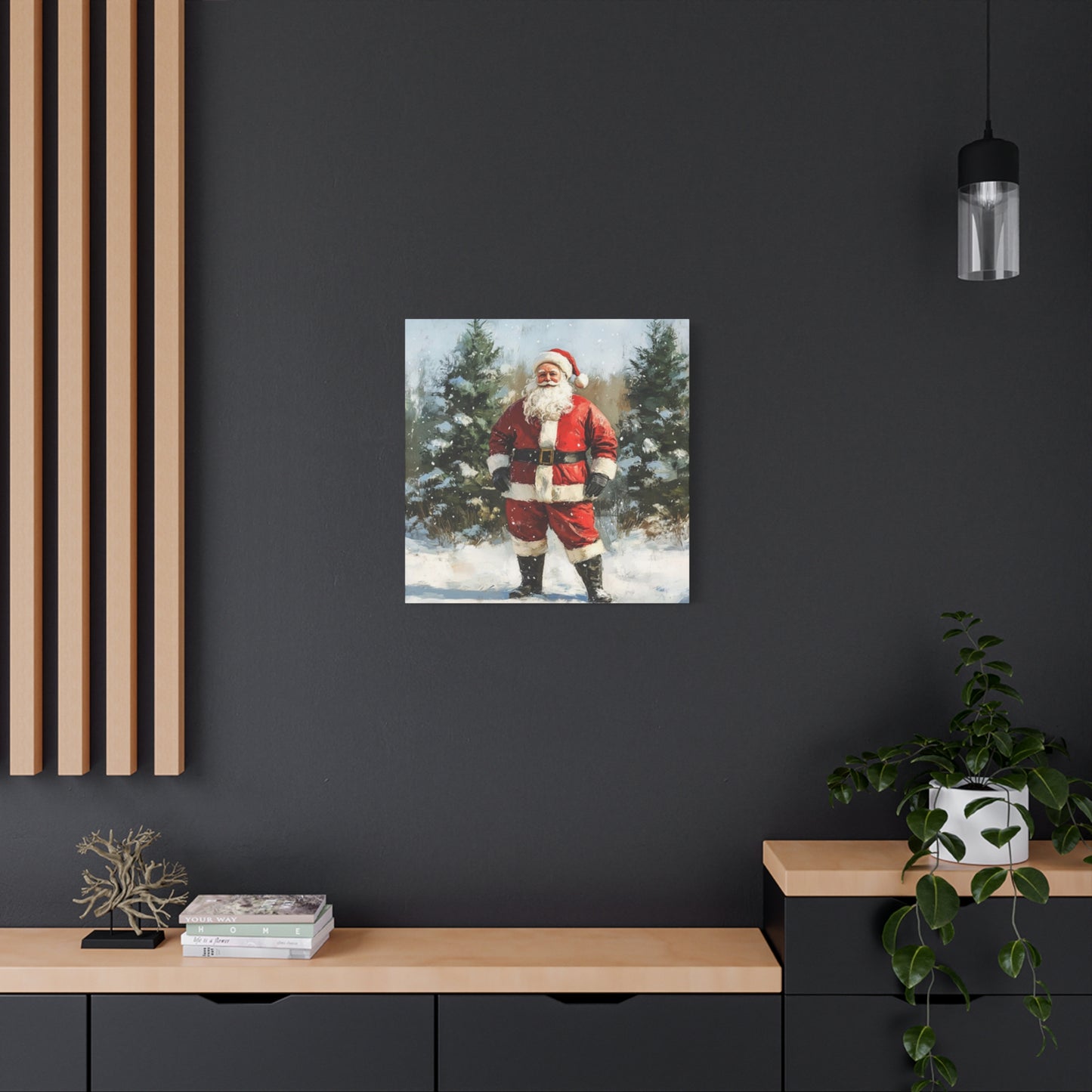 Santa Claus In Snow Wall Art & Canvas Prints