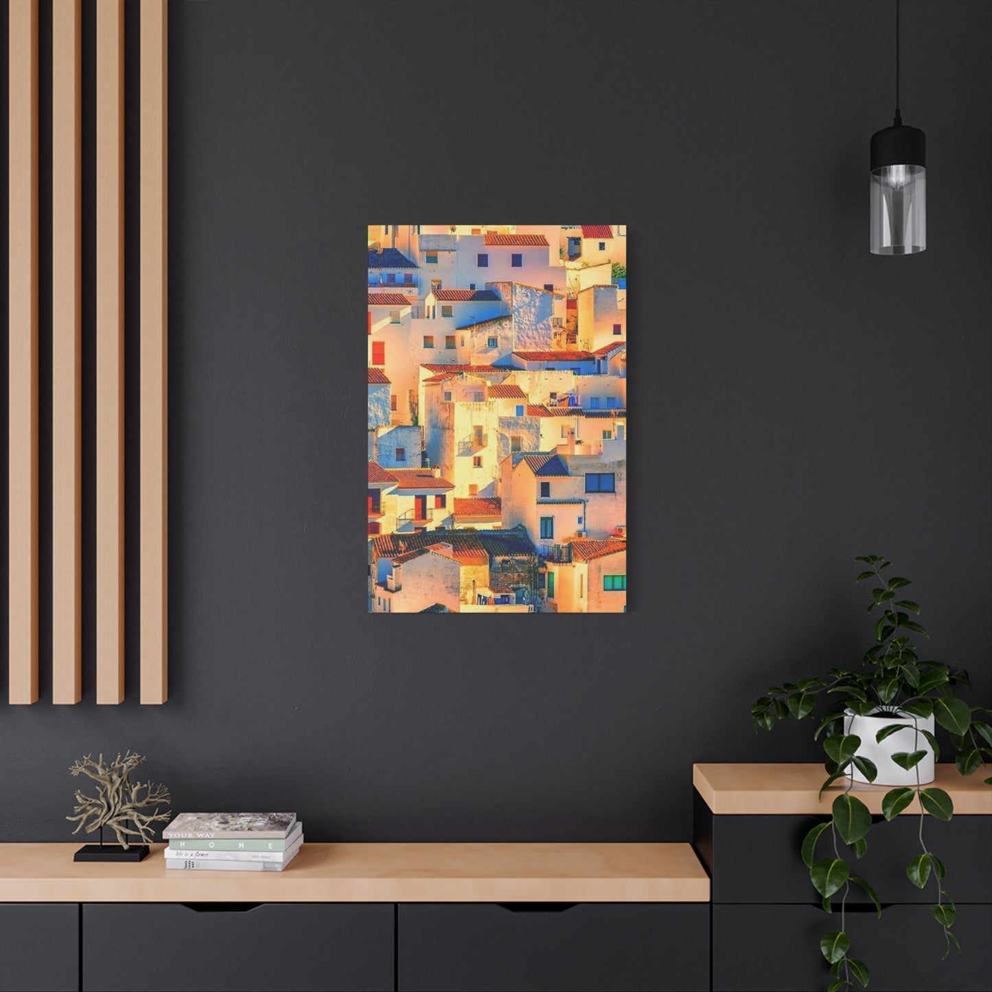 Sunlight On Houses Of Spain Wall Art & Canvas Prints