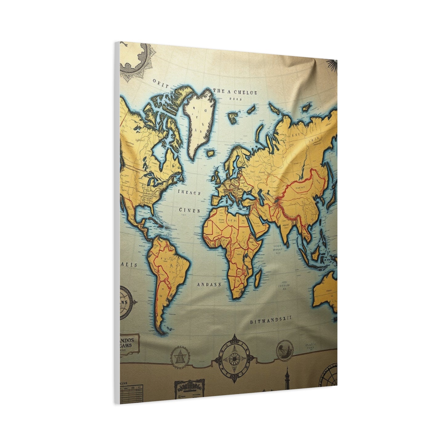 Masterpiece Antique Maps Art Vision Wall Art & Canvas Print