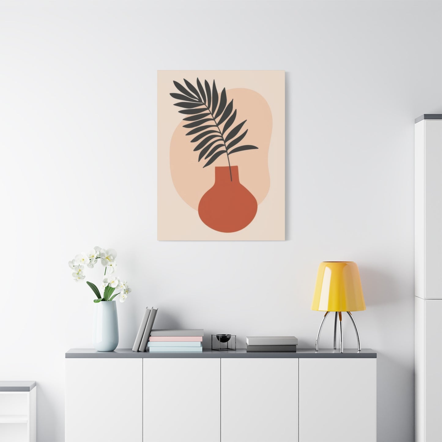 Orange Vase Abstract Earth Tones Wall Art & Canvas Prints