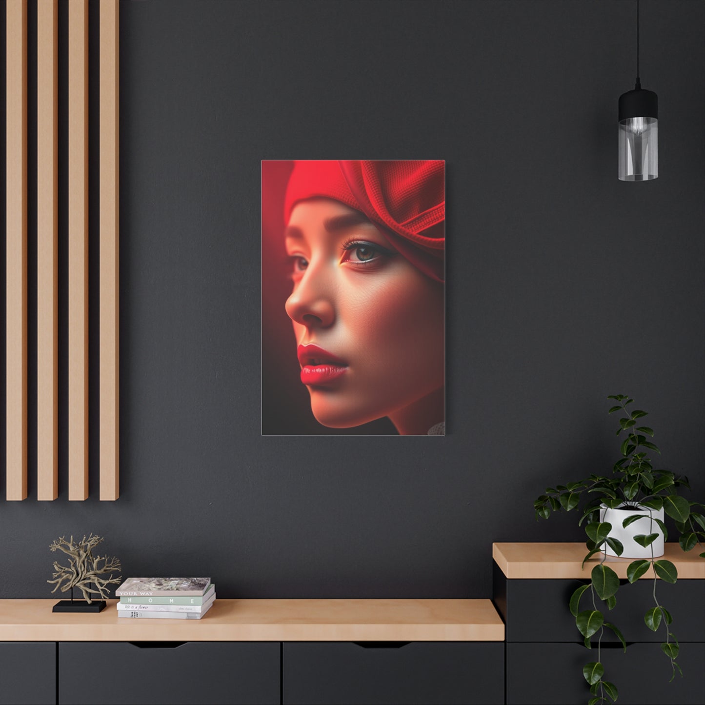Burgundy Illumination Piece Wall Art & Canvas Print
