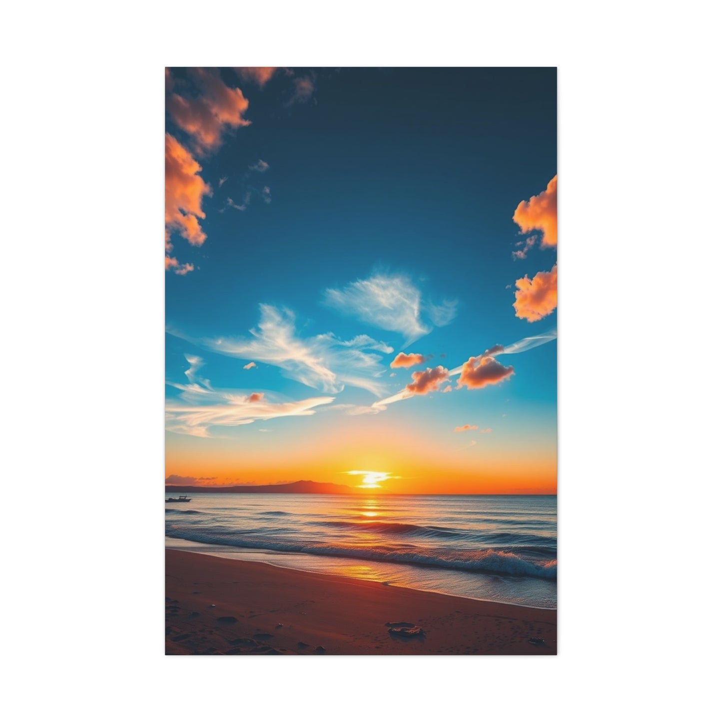 Masterpiece Beach Sunrise and Sunset Art Vision Wall Art & Canvas Print