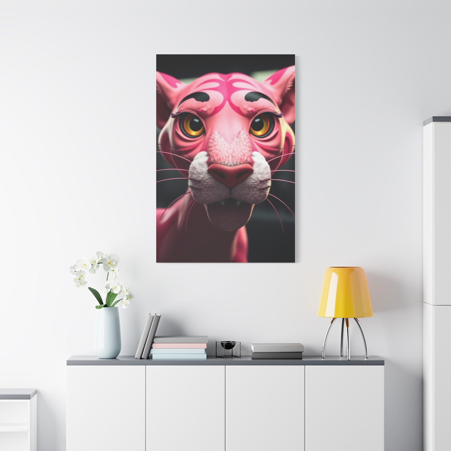 Cerise Feline Splendor Wall Art & Canvas Print