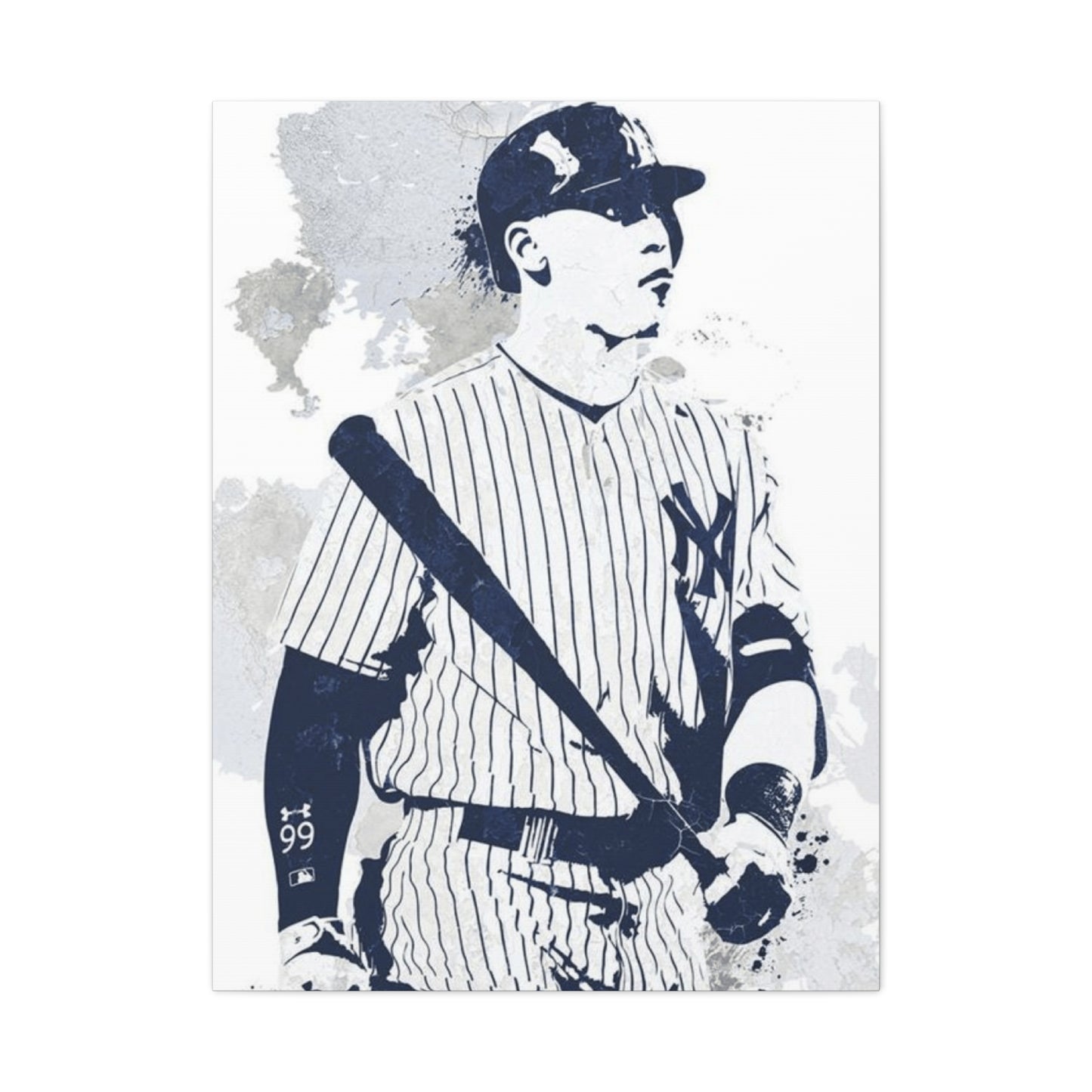 Blue Baseball Drawing Wall Art & Canvas Prints