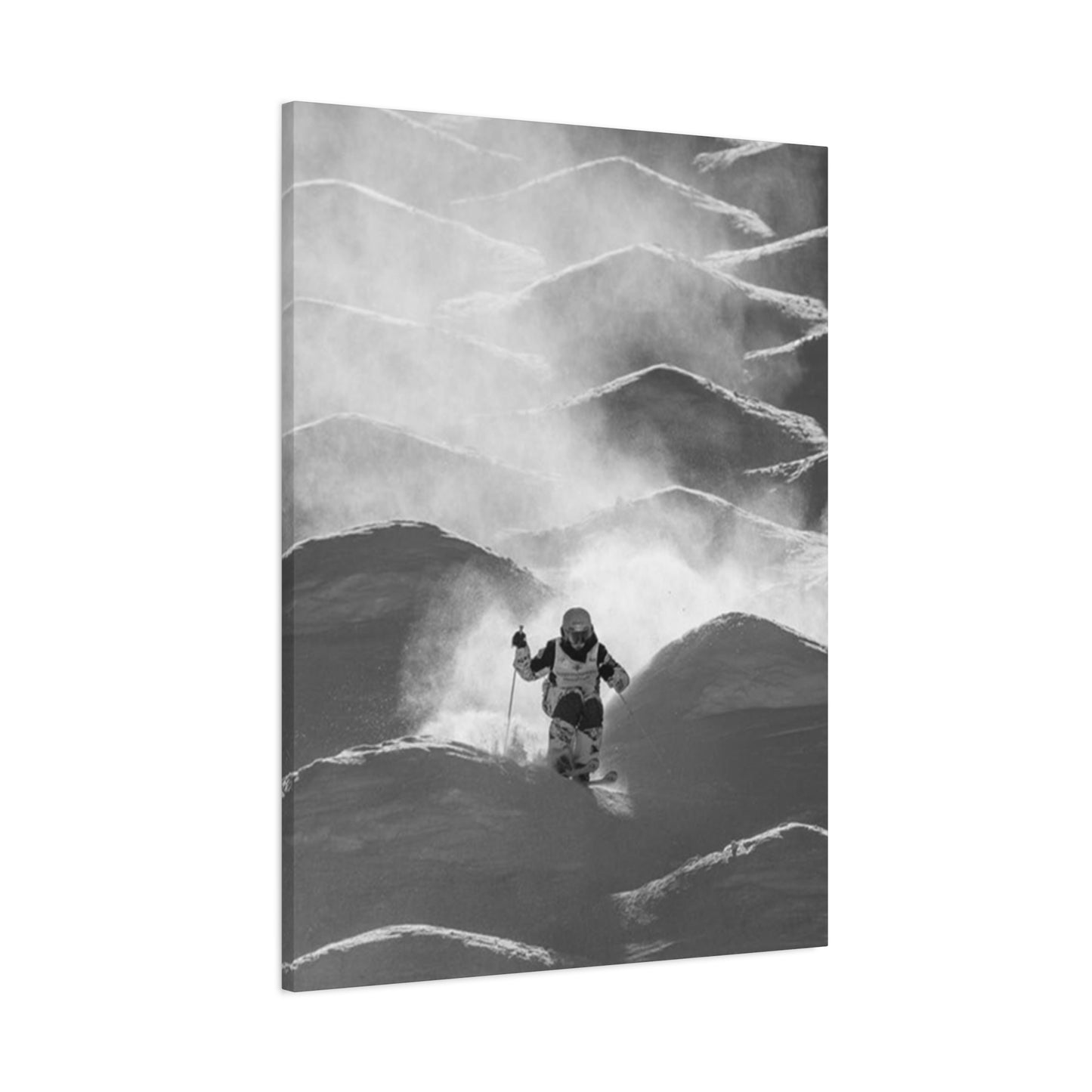 Black & White Skiing Poster Wall Art & Canvas Prints