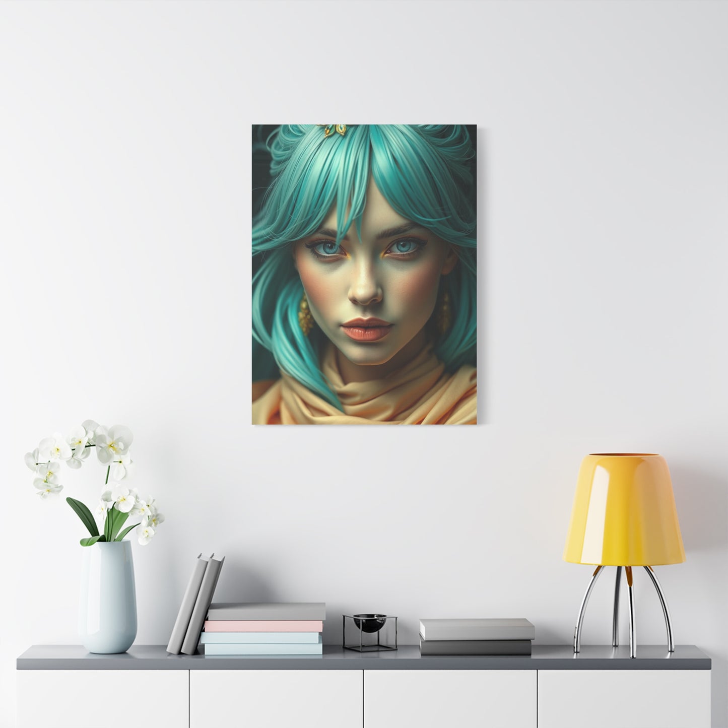 Opulent Teal Tableau wall art & canvas print