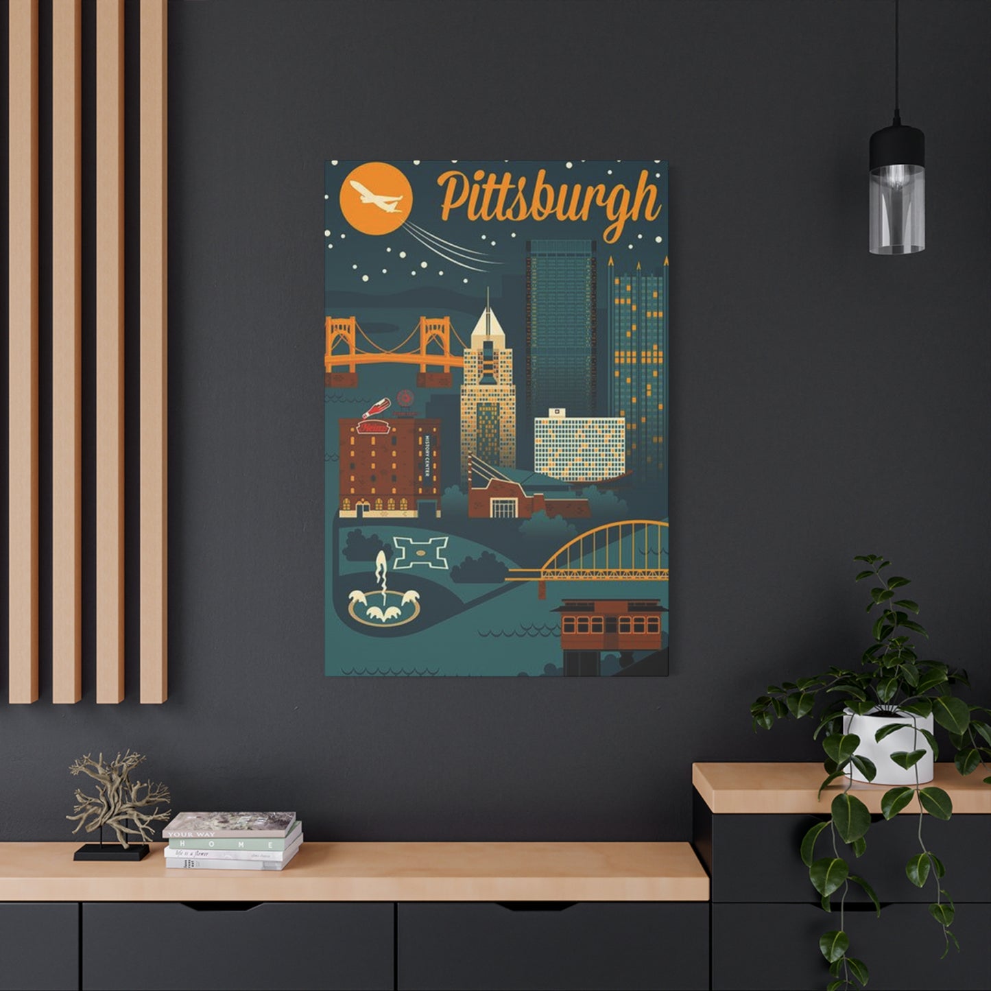 Pittsburgh Skyscraper Poster Wall Art & Canvas Prints